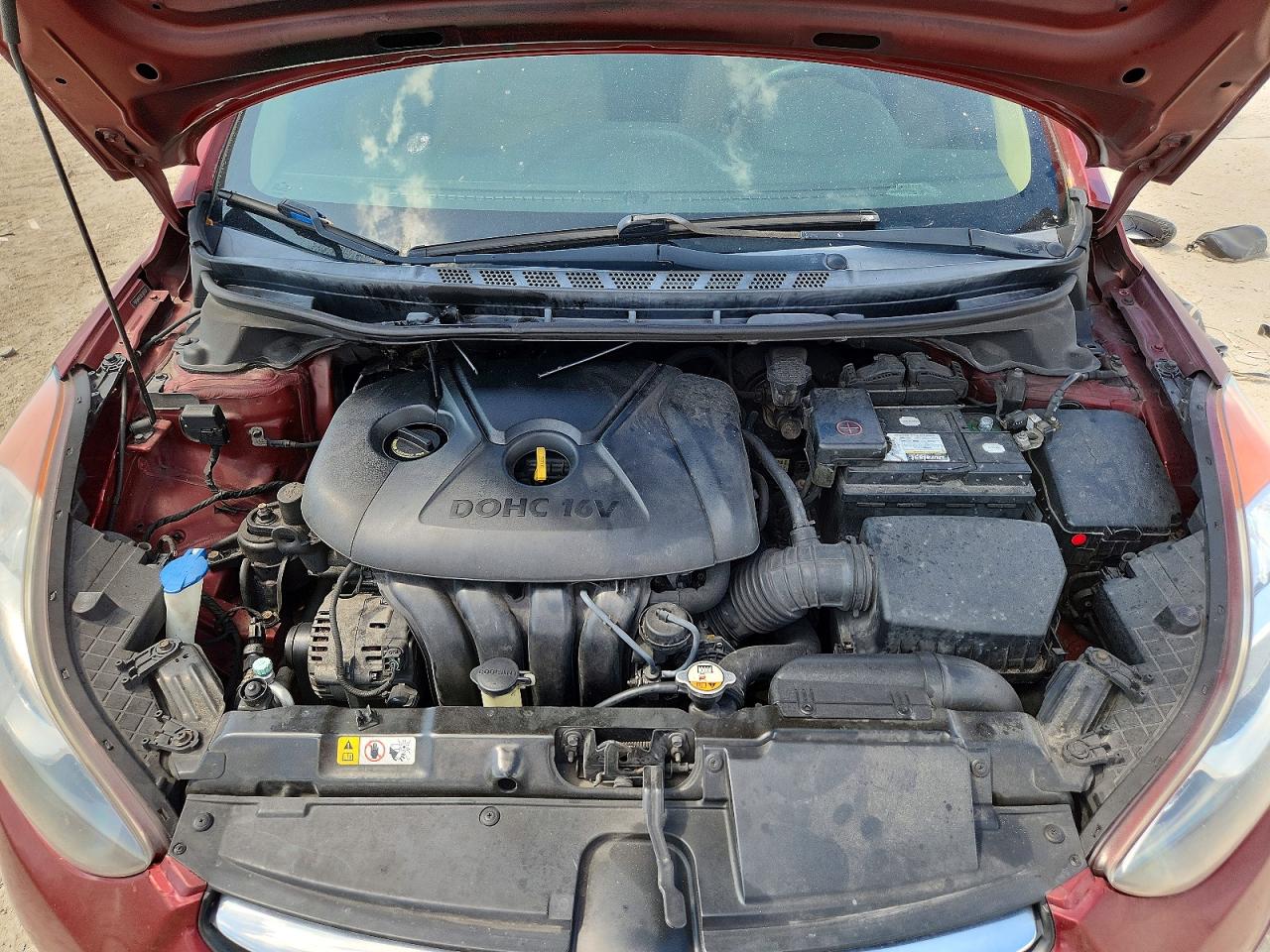 2013 Hyundai Elantra Gls Red vin: 5NPDH4AEXDH385930