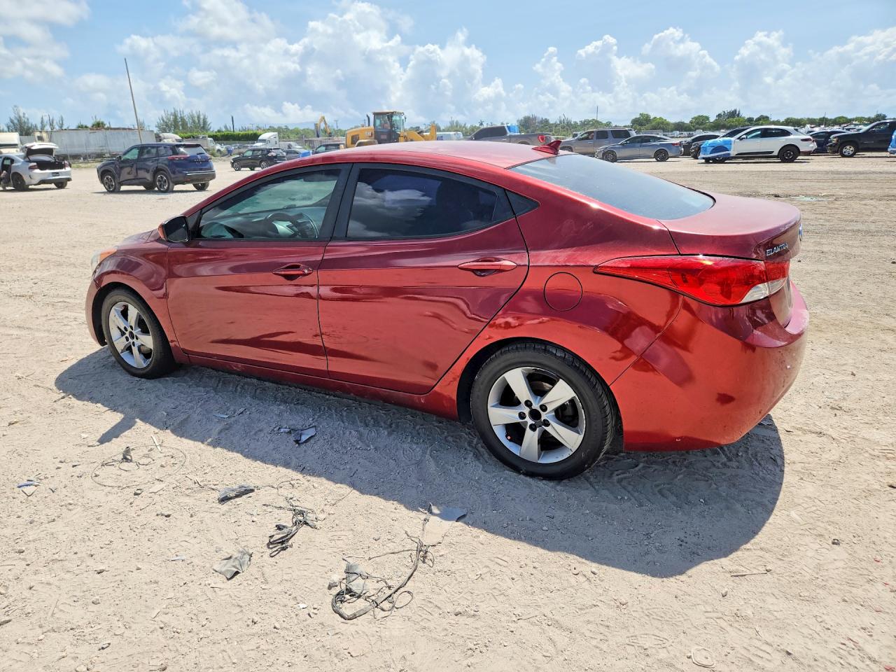 2013 Hyundai Elantra Gls Red vin: 5NPDH4AEXDH385930