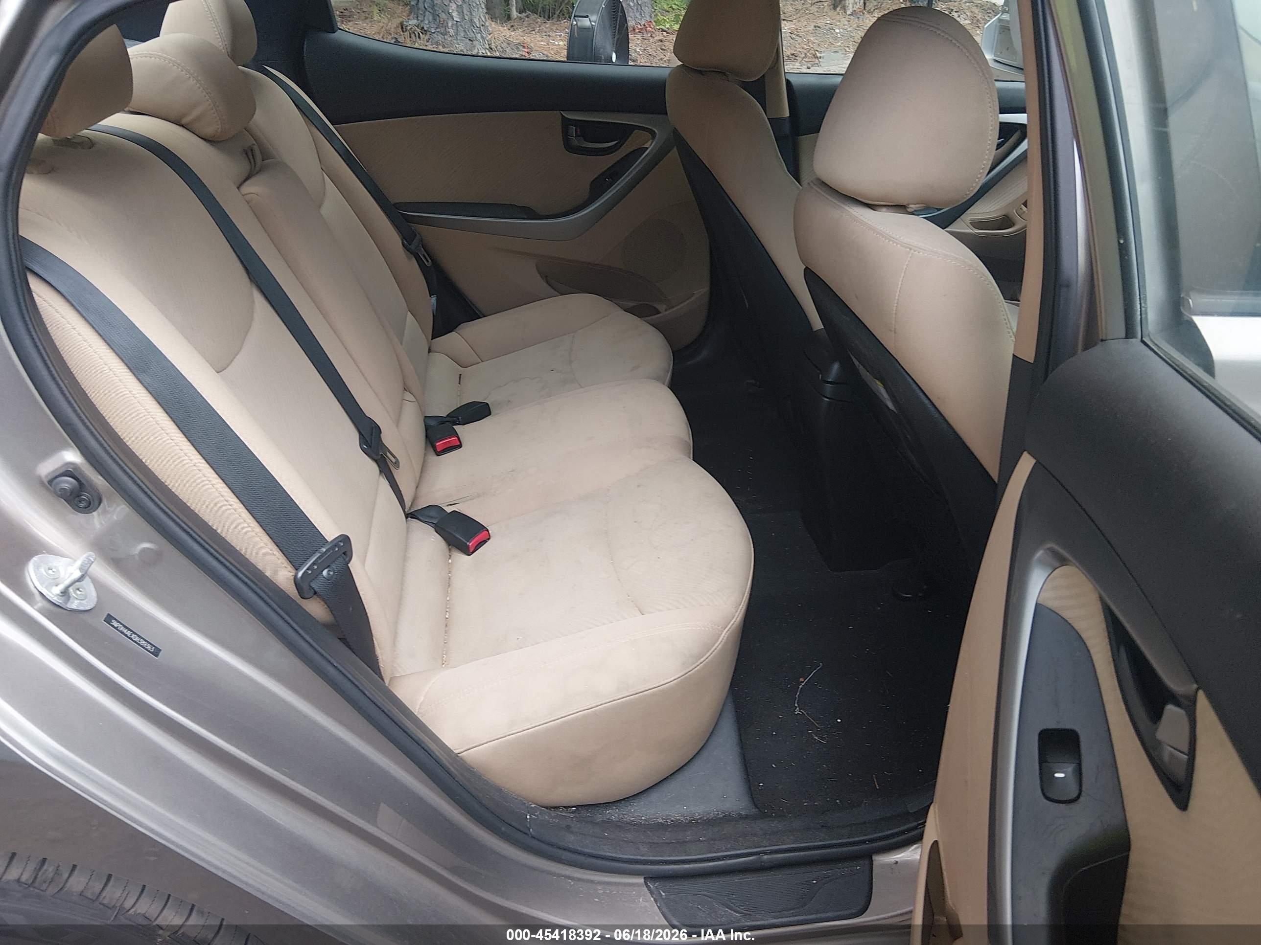 2013 Hyundai Elantra Gls Tan vin: 5NPDH4AEXDH389363