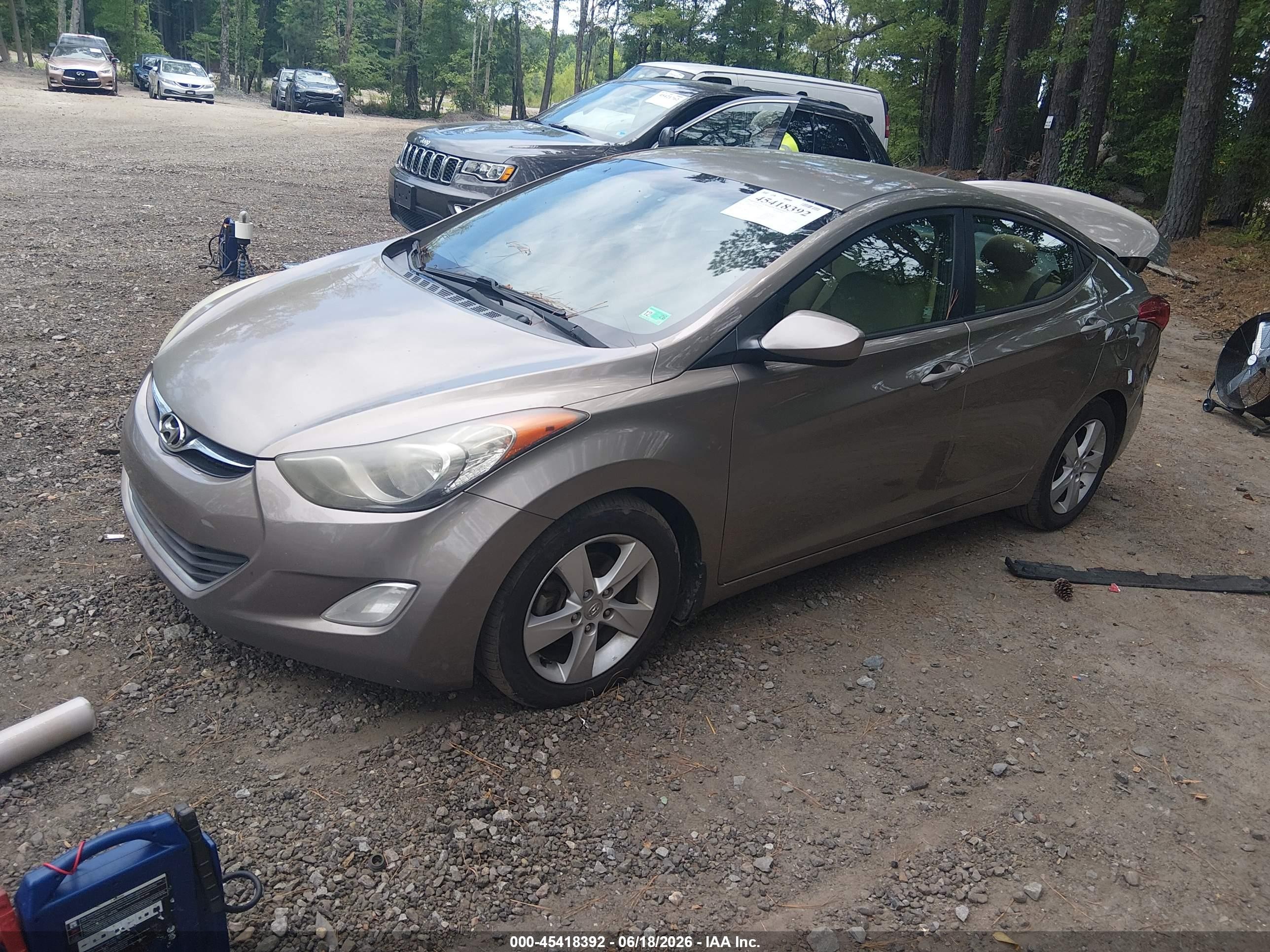 2013 Hyundai Elantra Gls Tan vin: 5NPDH4AEXDH389363