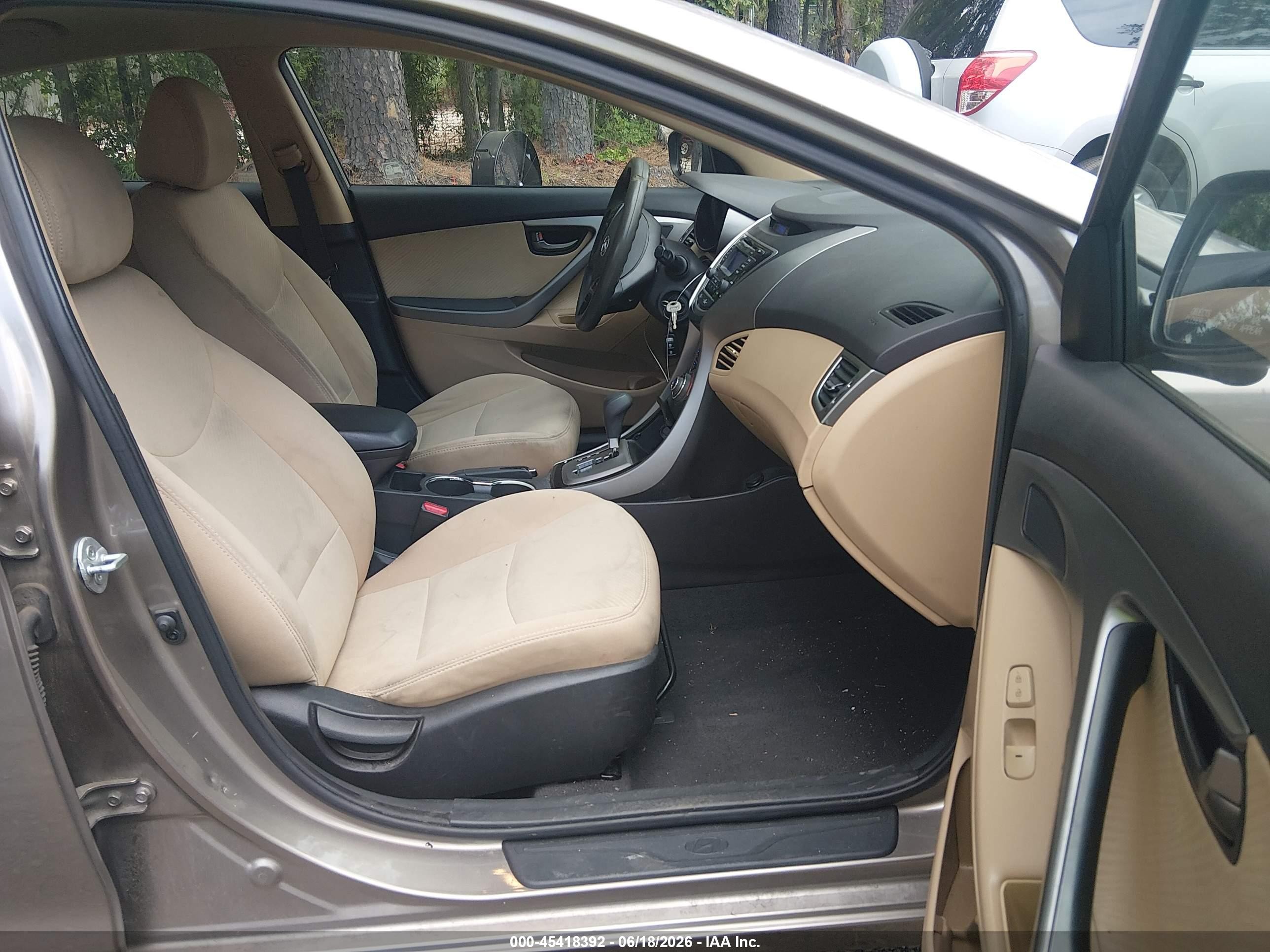2013 Hyundai Elantra Gls Tan vin: 5NPDH4AEXDH389363