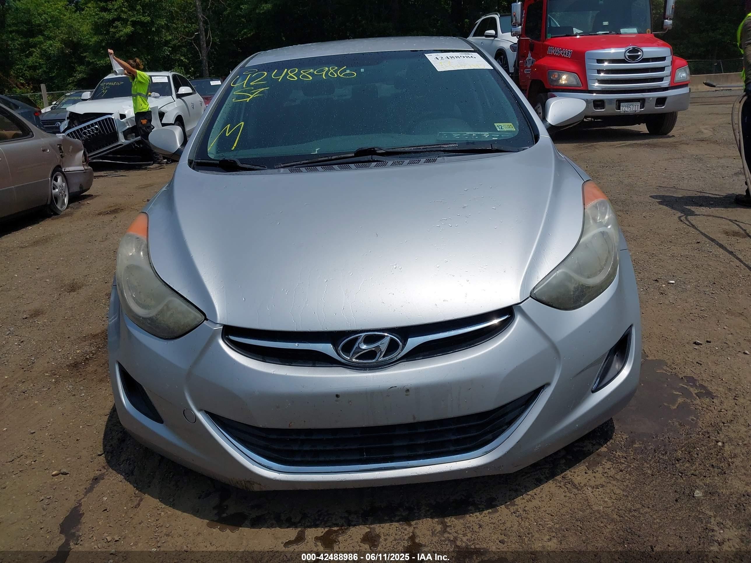 2013 Hyundai Elantra Gls Silver vin: 5NPDH4AEXDH397964