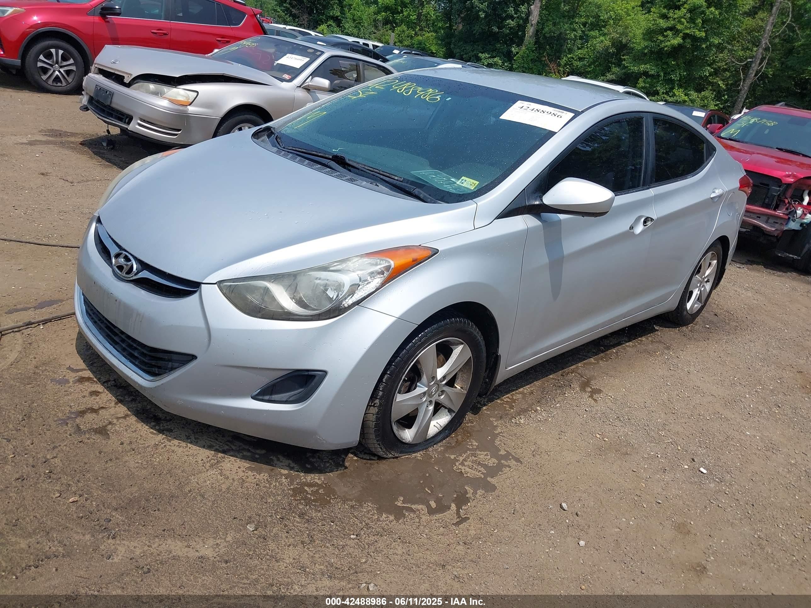 2013 Hyundai Elantra Gls Silver vin: 5NPDH4AEXDH397964
