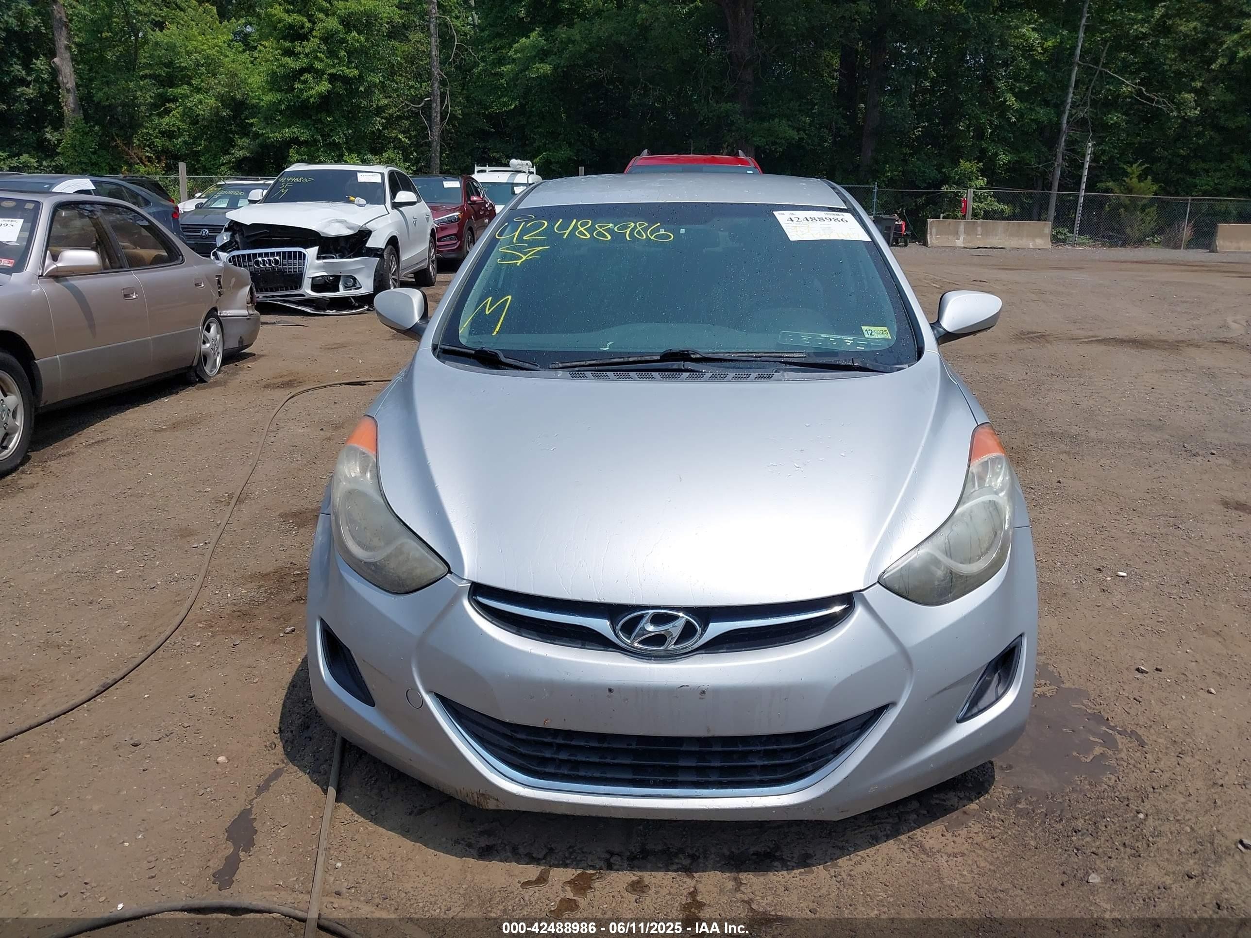 2013 Hyundai Elantra Gls Silver vin: 5NPDH4AEXDH397964