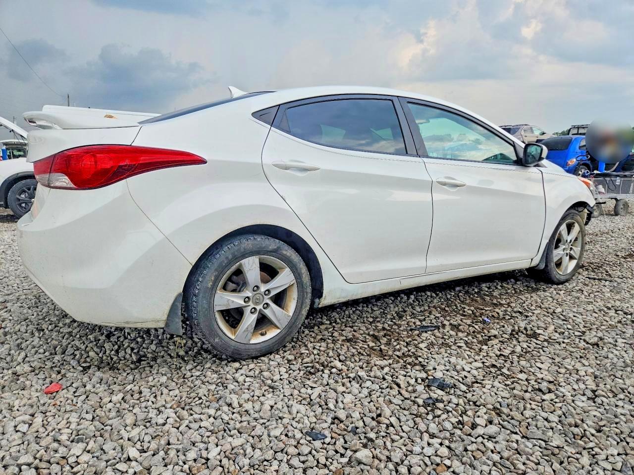 2013 Hyundai Elantra Gls White vin: 5NPDH4AEXDH400054