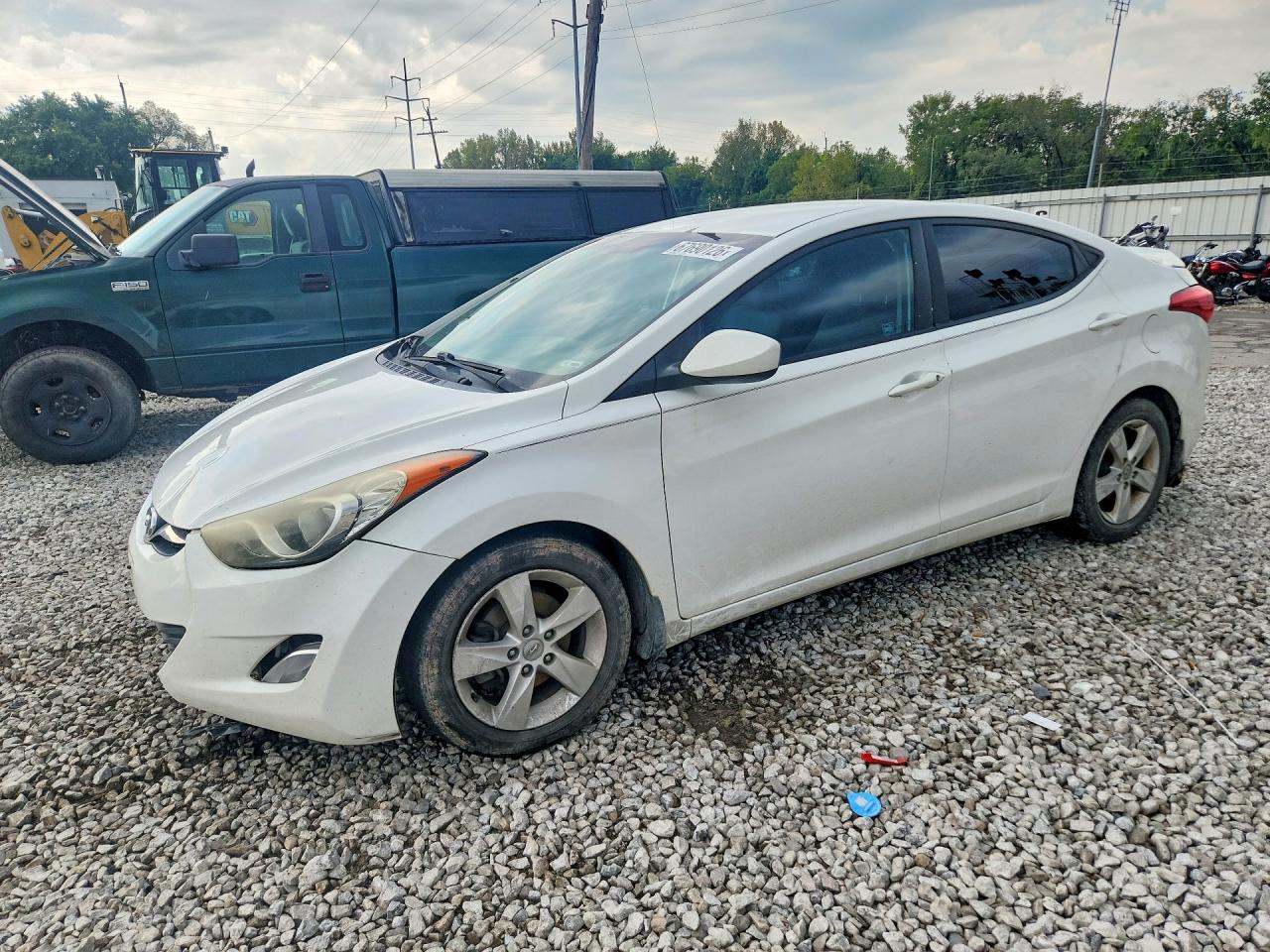 2013 Hyundai Elantra Gls White vin: 5NPDH4AEXDH400054
