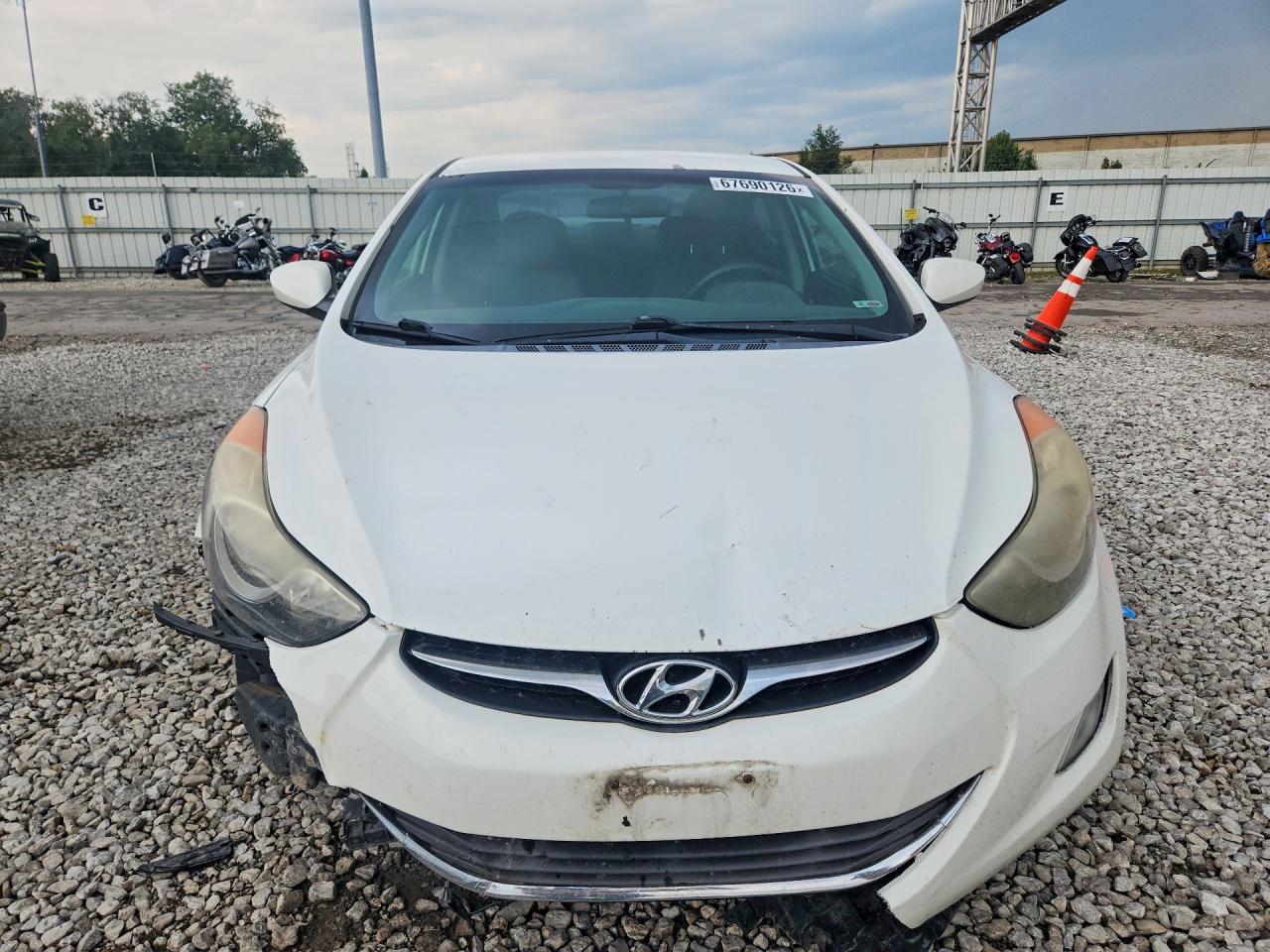 2013 Hyundai Elantra Gls White vin: 5NPDH4AEXDH400054