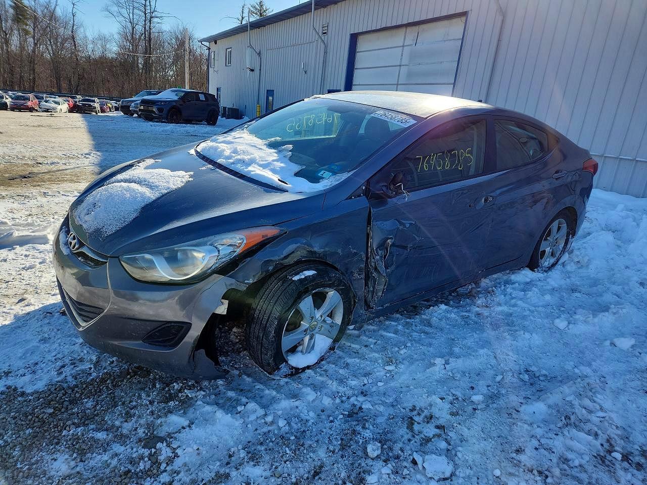 2013 Hyundai Elantra Gls Gray vin: 5NPDH4AEXDH420367