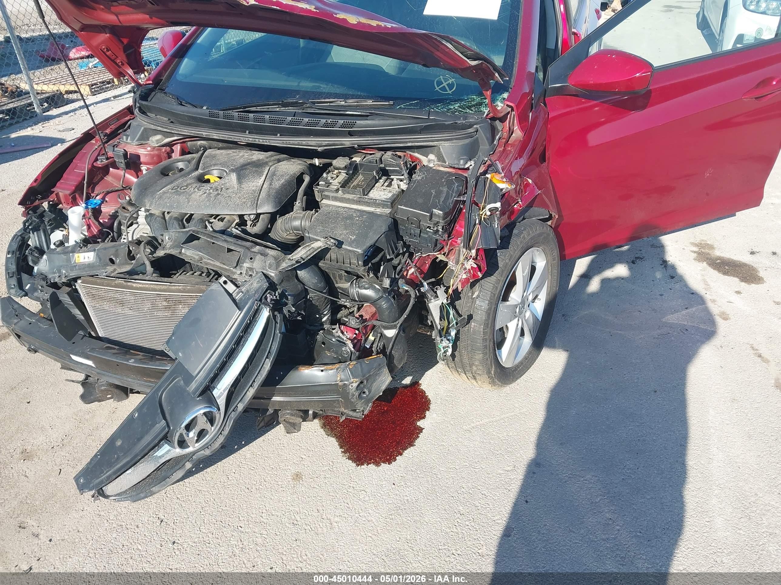 2013 Hyundai Elantra Gls Red vin: 5NPDH4AEXDH421213