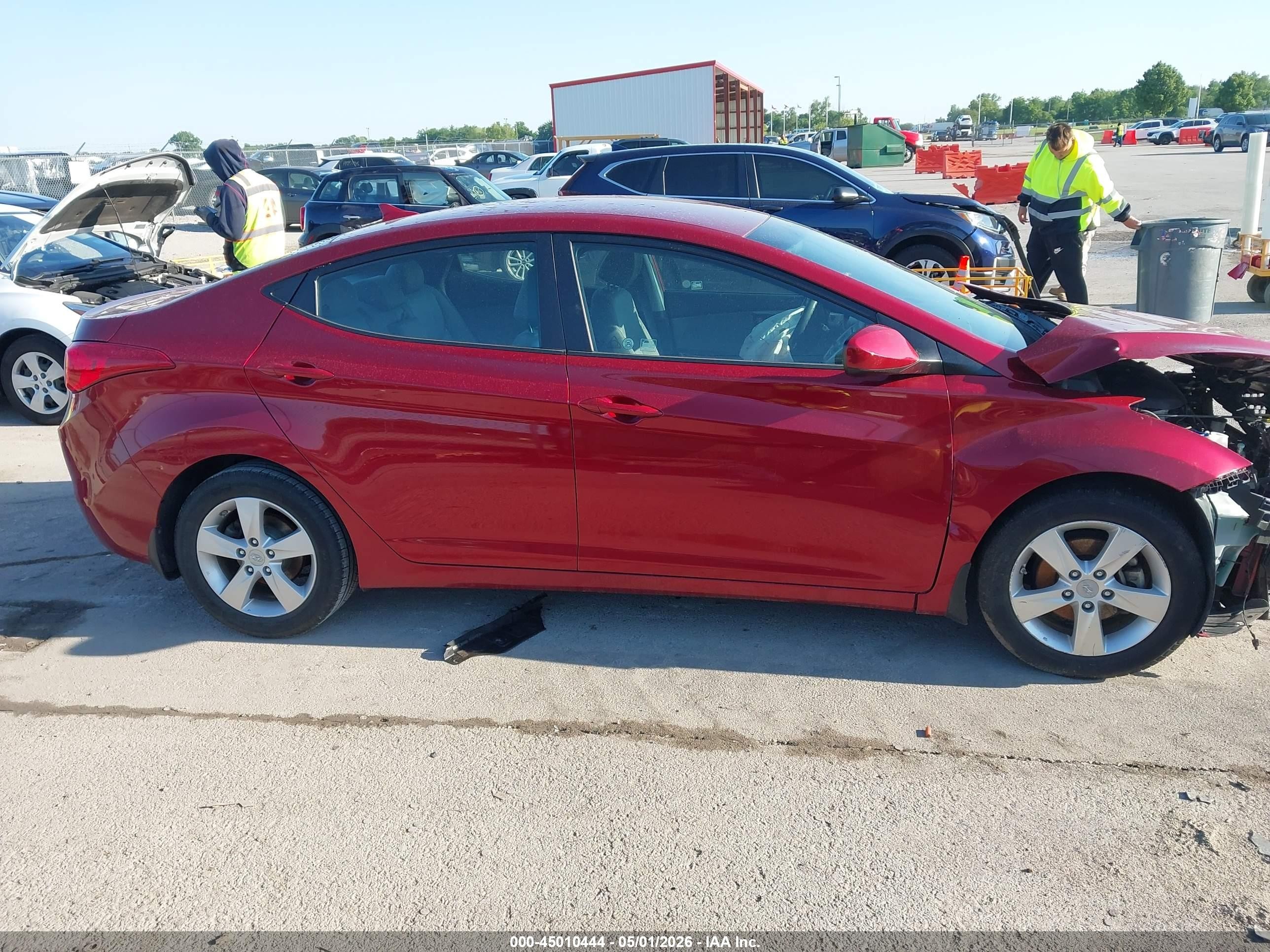 2013 Hyundai Elantra Gls Red vin: 5NPDH4AEXDH421213