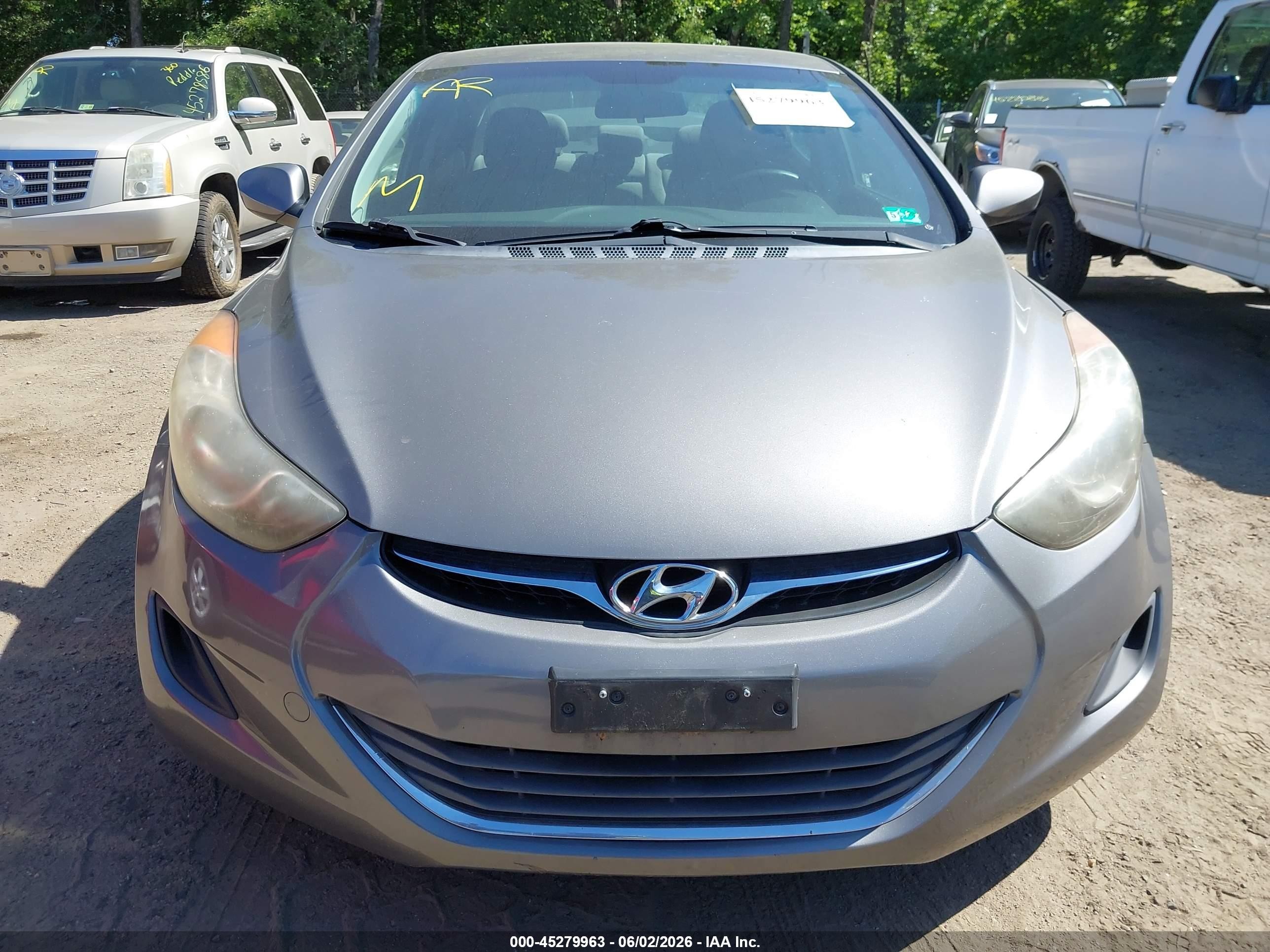 2013 Hyundai Elantra Gls Gray vin: 5NPDH4AEXDH426623