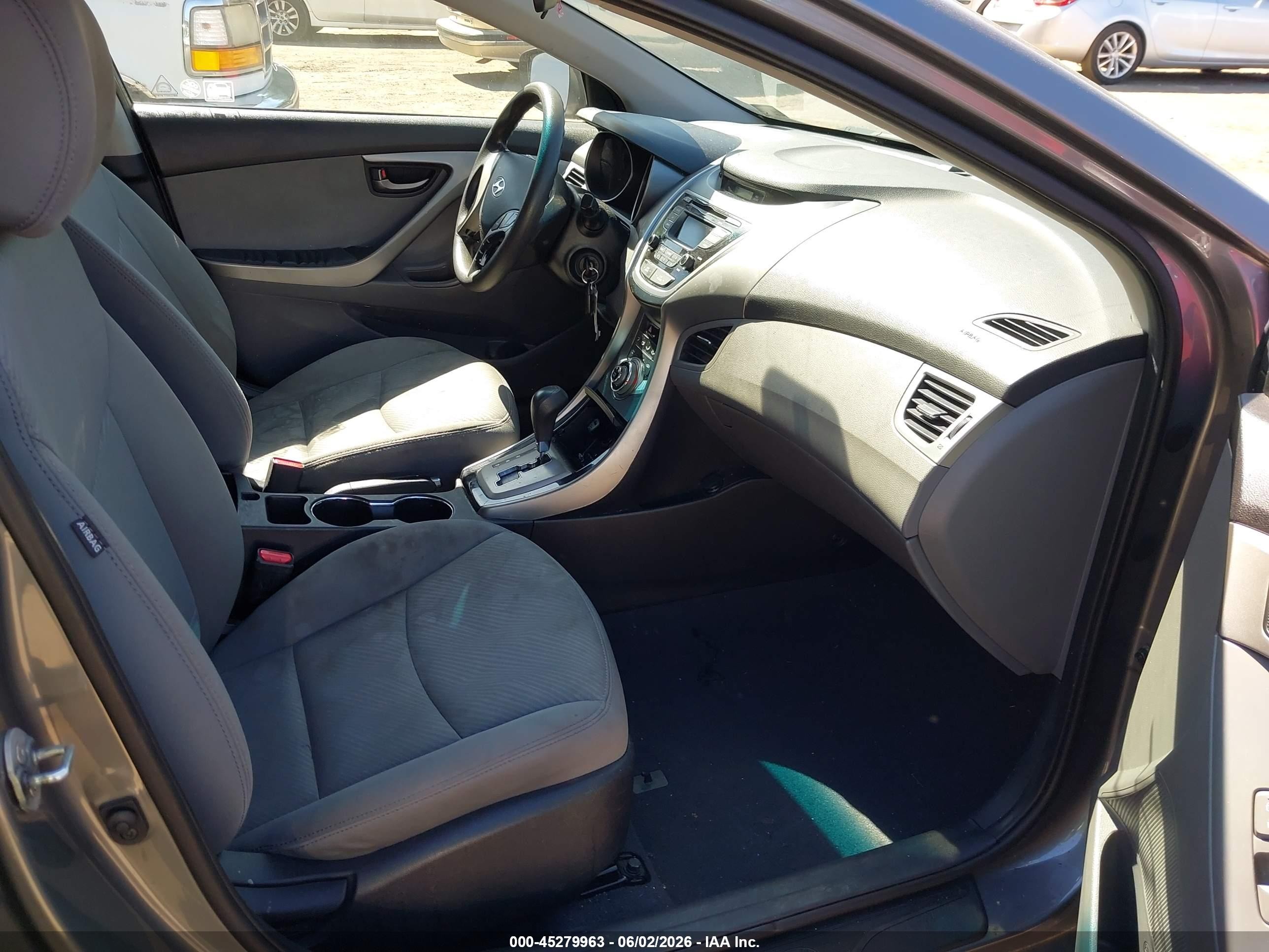 2013 Hyundai Elantra Gls Gray vin: 5NPDH4AEXDH426623