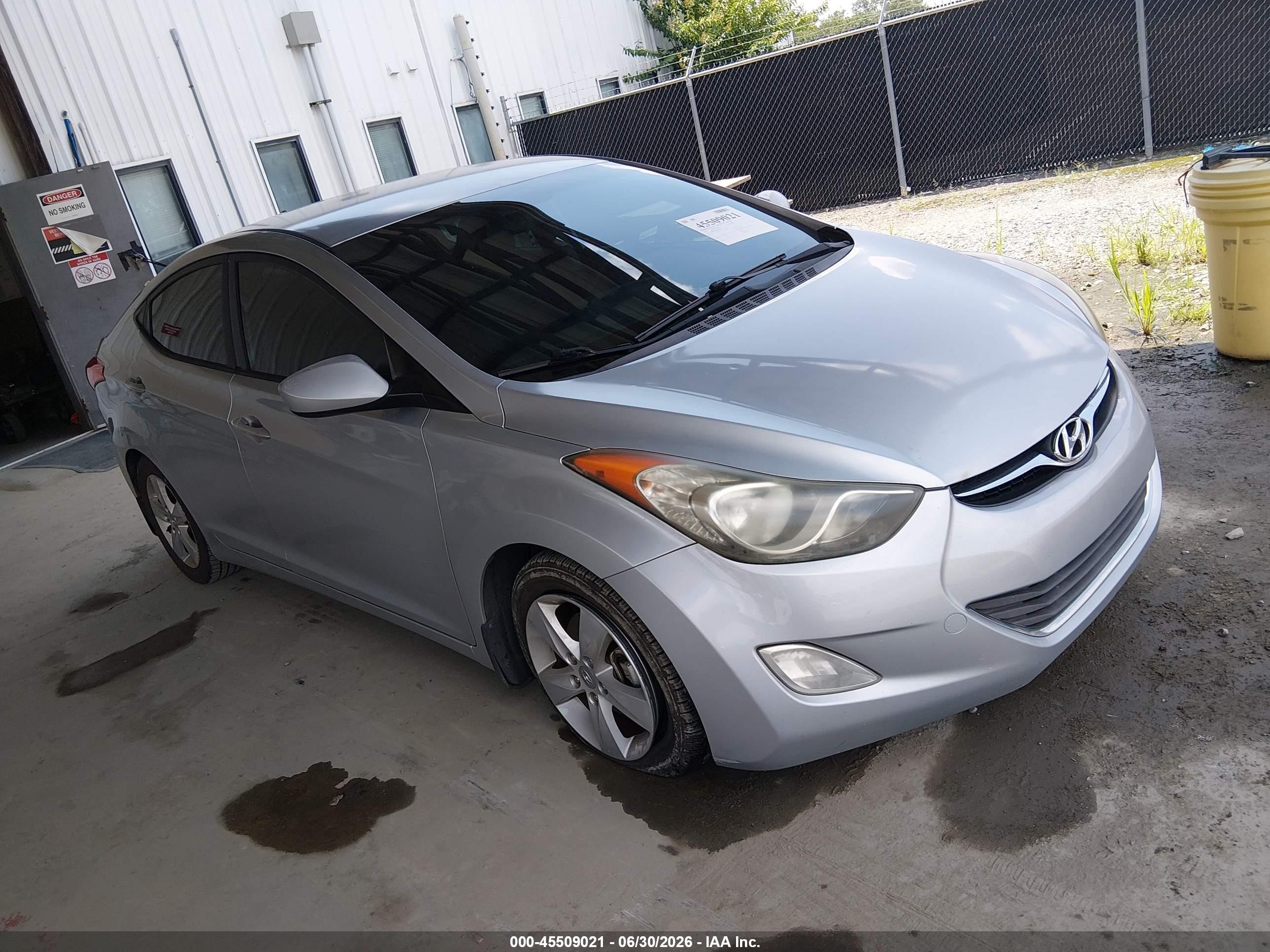 2013 Hyundai Elantra Gls Gray vin: 5NPDH4AEXDH430557