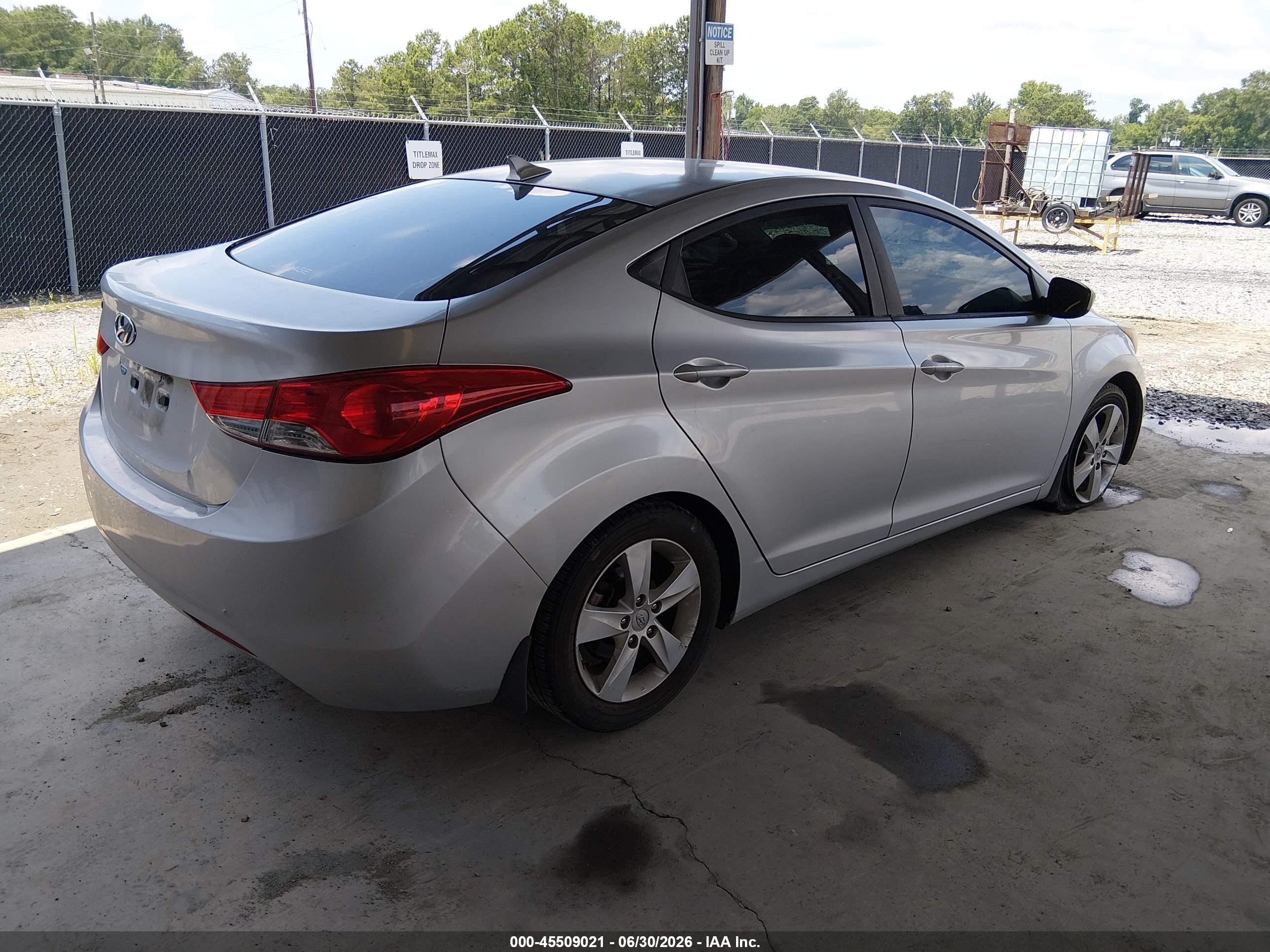 2013 Hyundai Elantra Gls Gray vin: 5NPDH4AEXDH430557