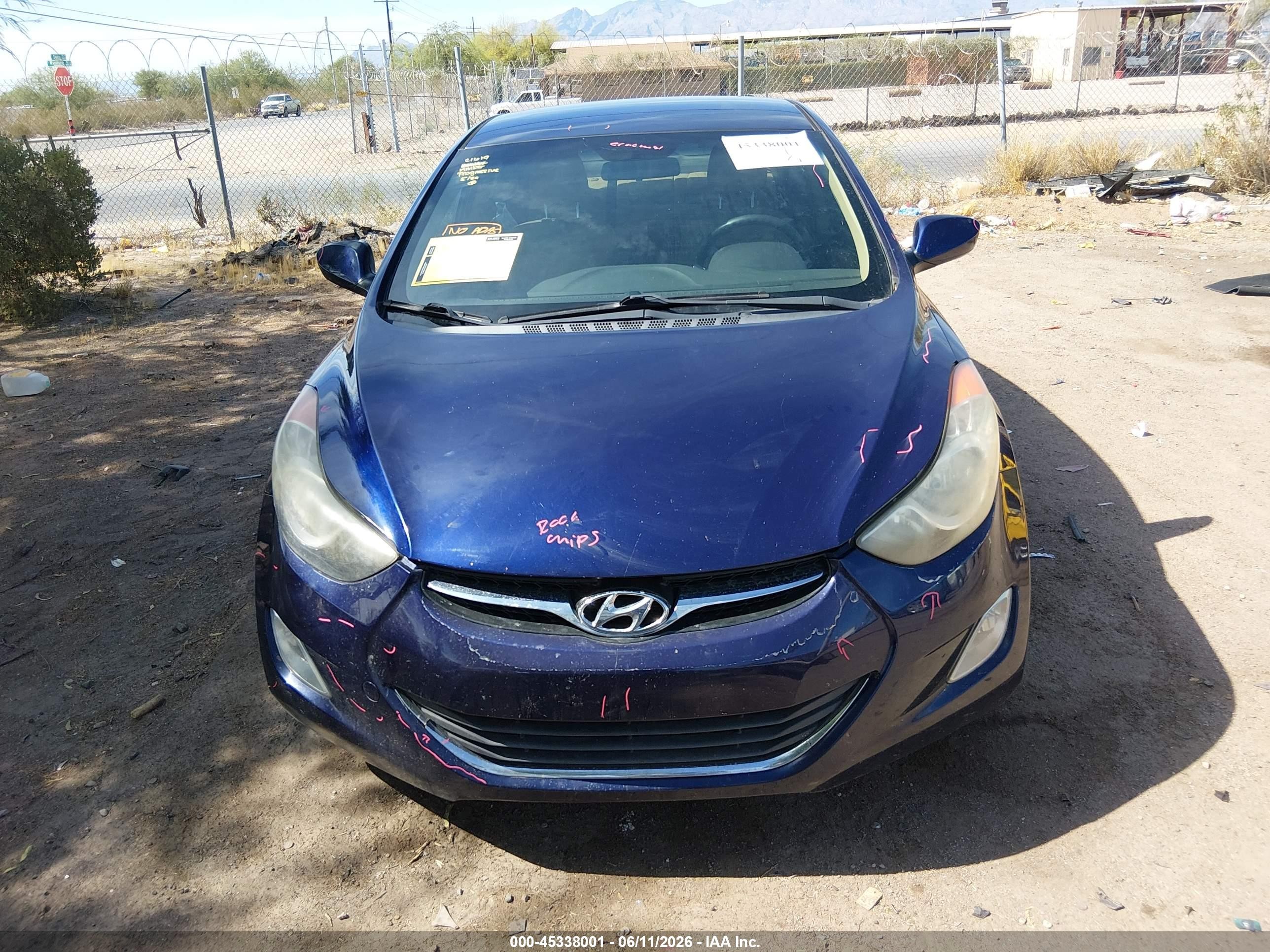 2013 Hyundai Elantra Gls Синий vin: 5NPDH4AEXDH430879