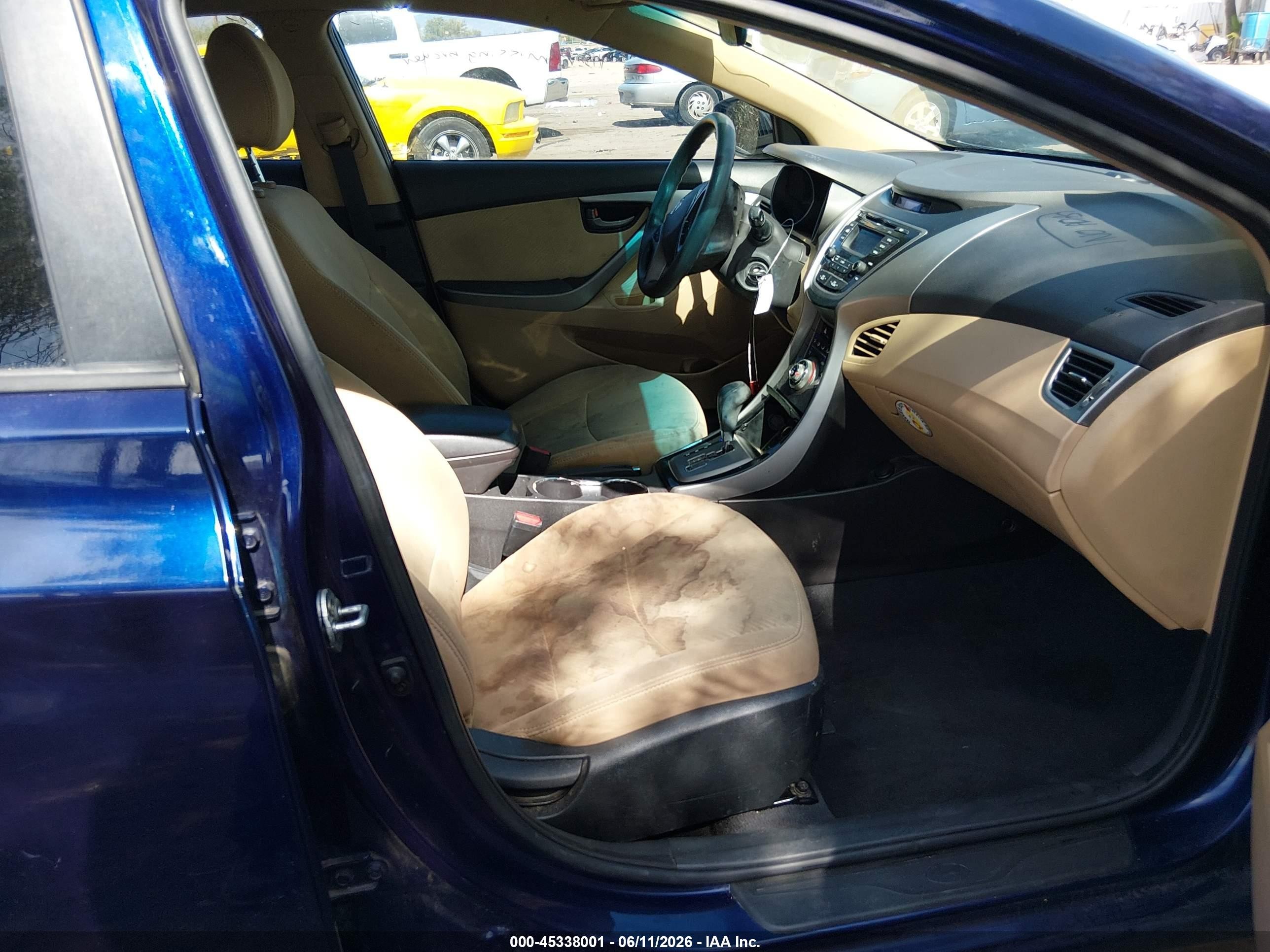 2013 Hyundai Elantra Gls Синий vin: 5NPDH4AEXDH430879