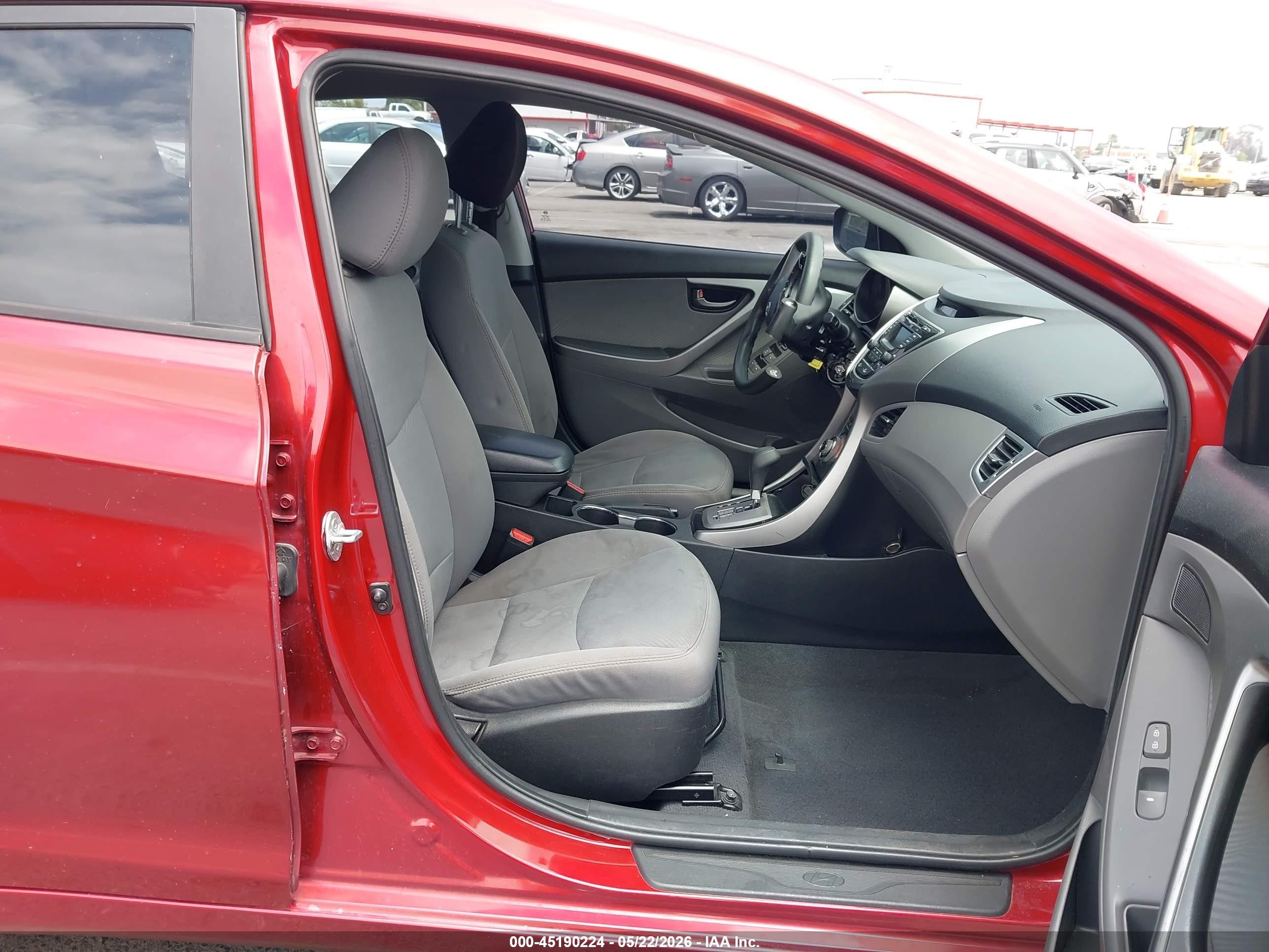 2013 Hyundai Elantra Gls Red vin: 5NPDH4AEXDH438769