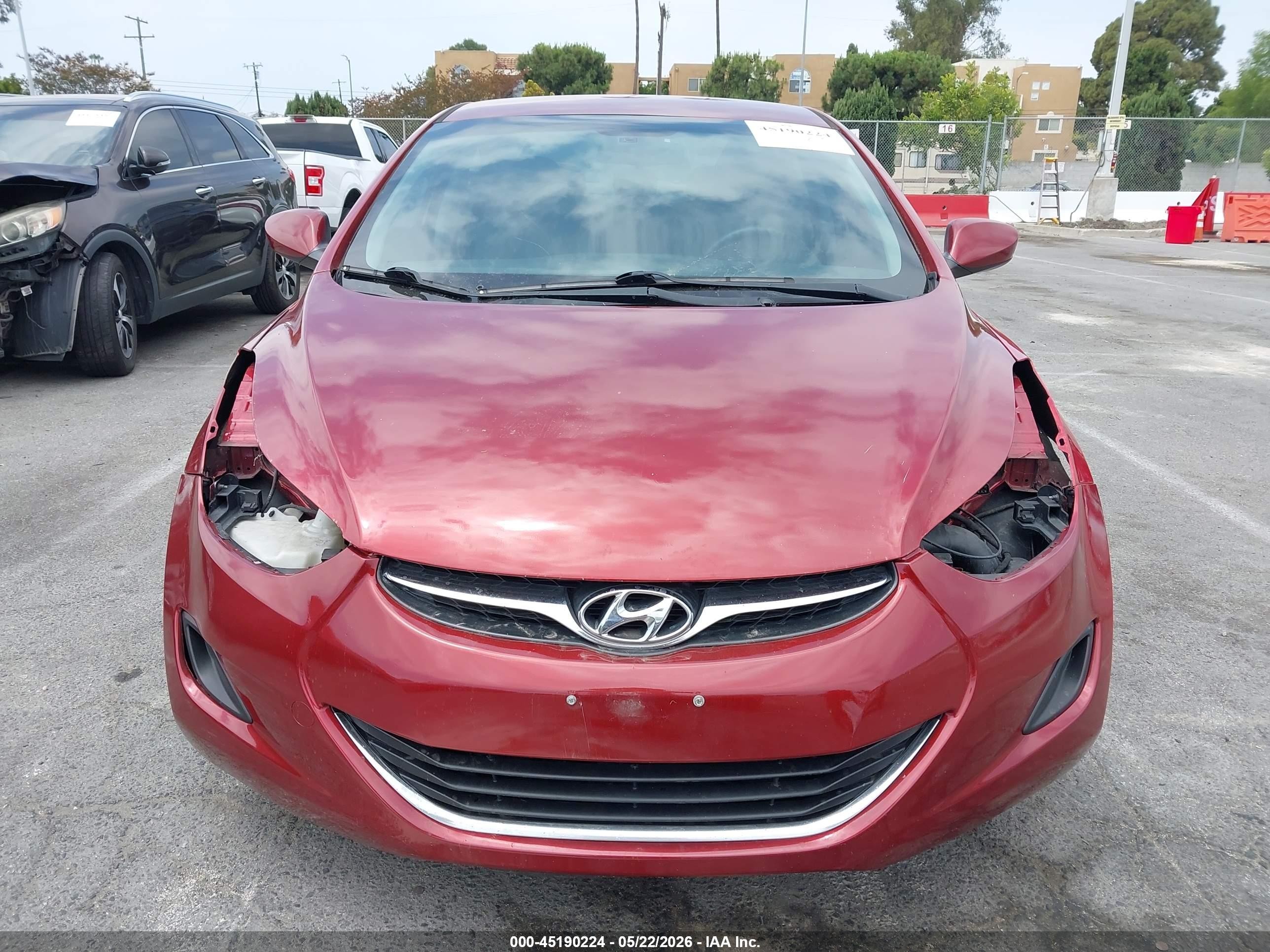 2013 Hyundai Elantra Gls Red vin: 5NPDH4AEXDH438769