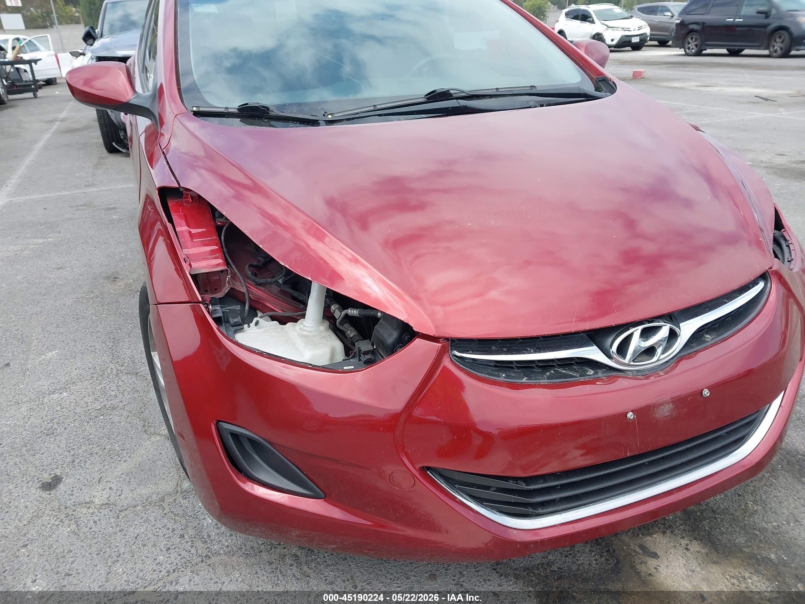 2013 Hyundai Elantra Gls Red vin: 5NPDH4AEXDH438769