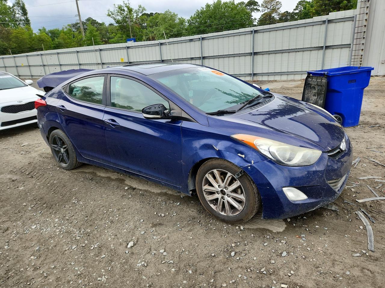 2013 Hyundai Elantra Limited Blue vin: 5NPDH4AEXDH446824