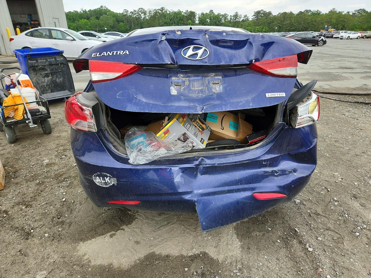 2013 Hyundai Elantra Limited Blue vin: 5NPDH4AEXDH446824