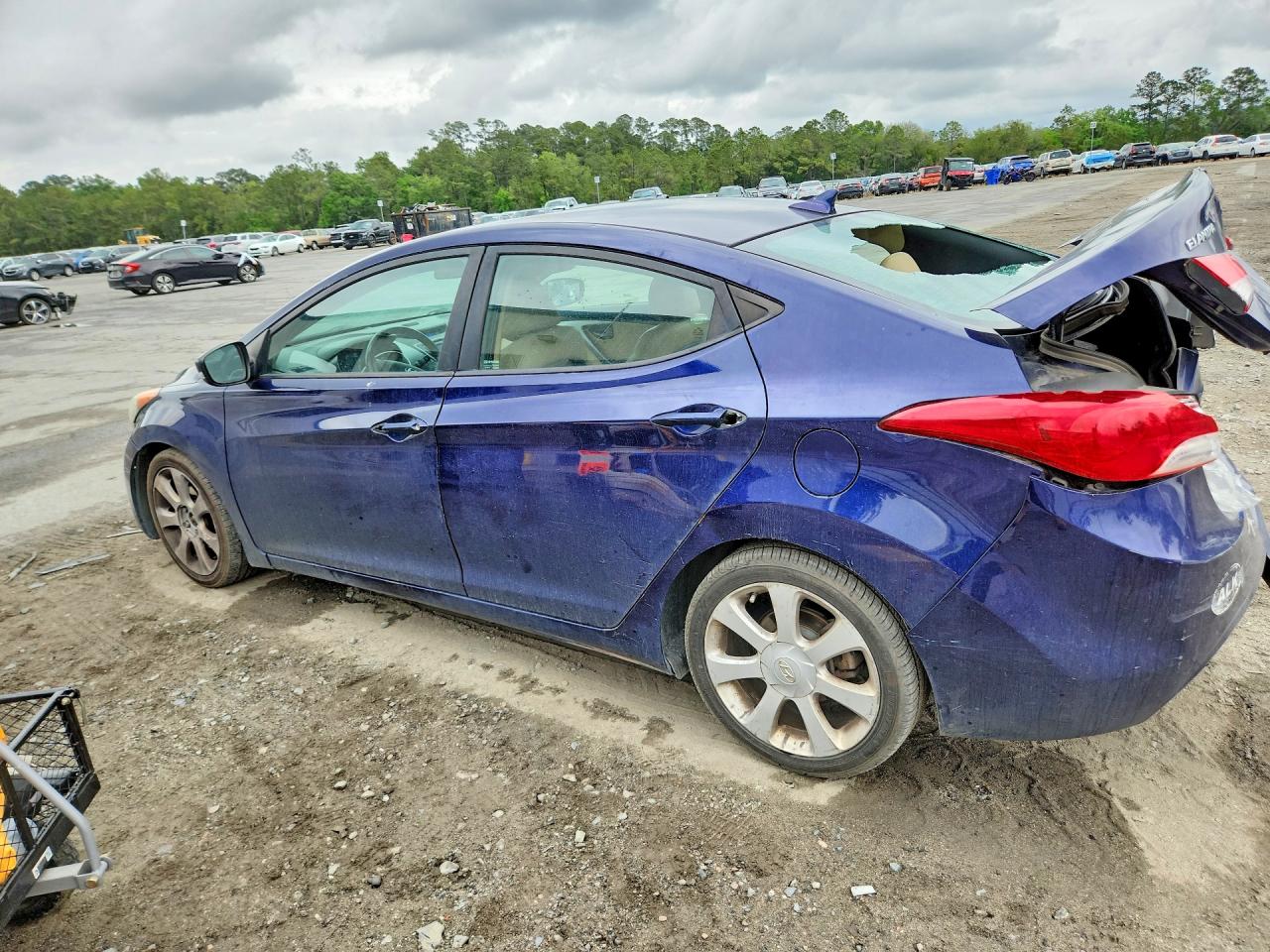2013 Hyundai Elantra Limited Blue vin: 5NPDH4AEXDH446824