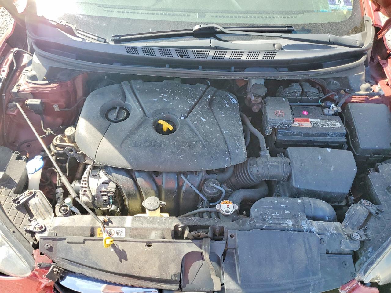 2013 Hyundai Elantra Gls Red vin: 5NPDH4AEXDH448315