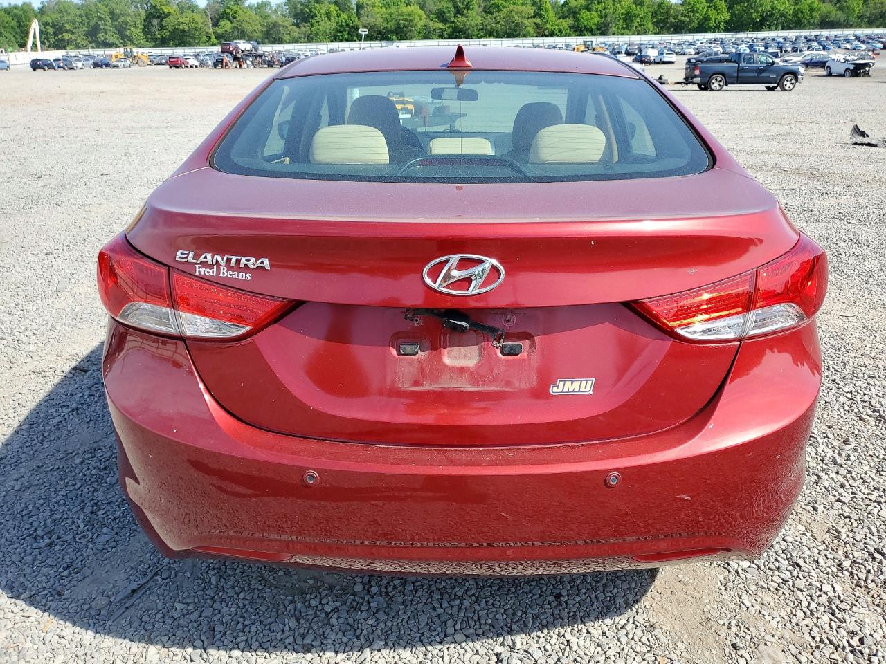 2013 Hyundai Elantra Gls Red vin: 5NPDH4AEXDH448315