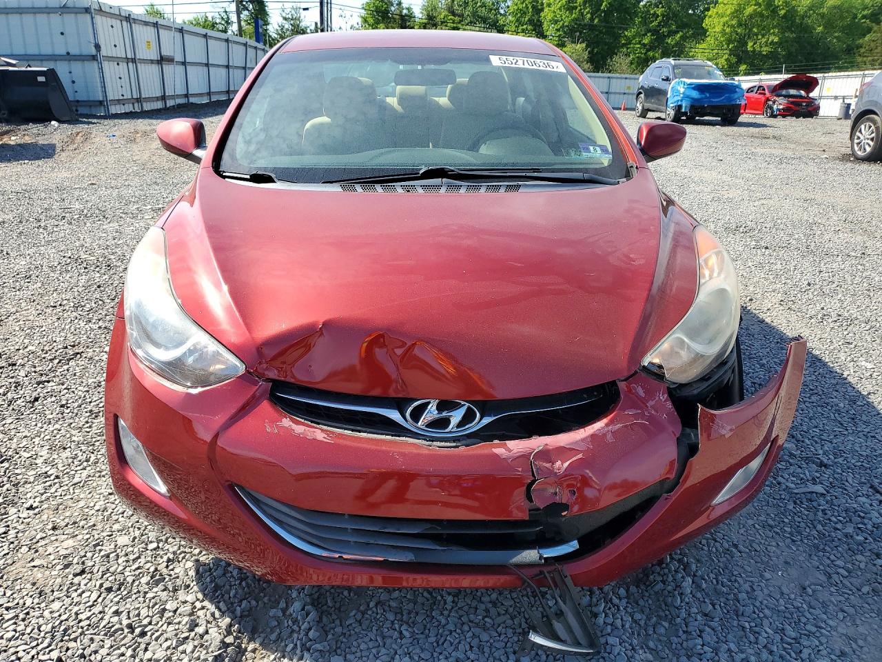 2013 Hyundai Elantra Gls Red vin: 5NPDH4AEXDH448315