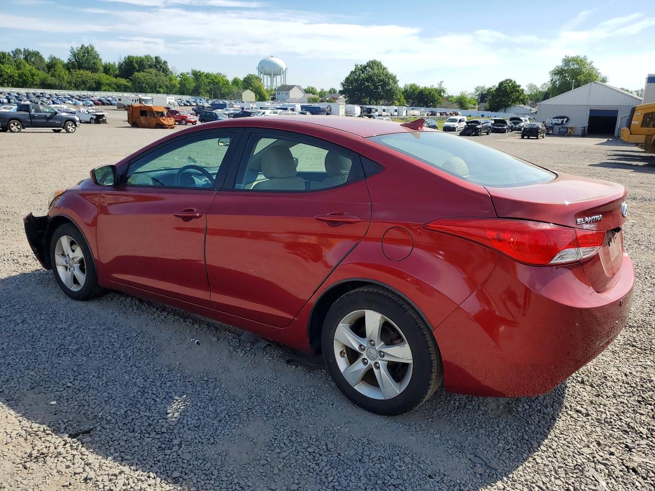 2013 Hyundai Elantra Gls Red vin: 5NPDH4AEXDH448315