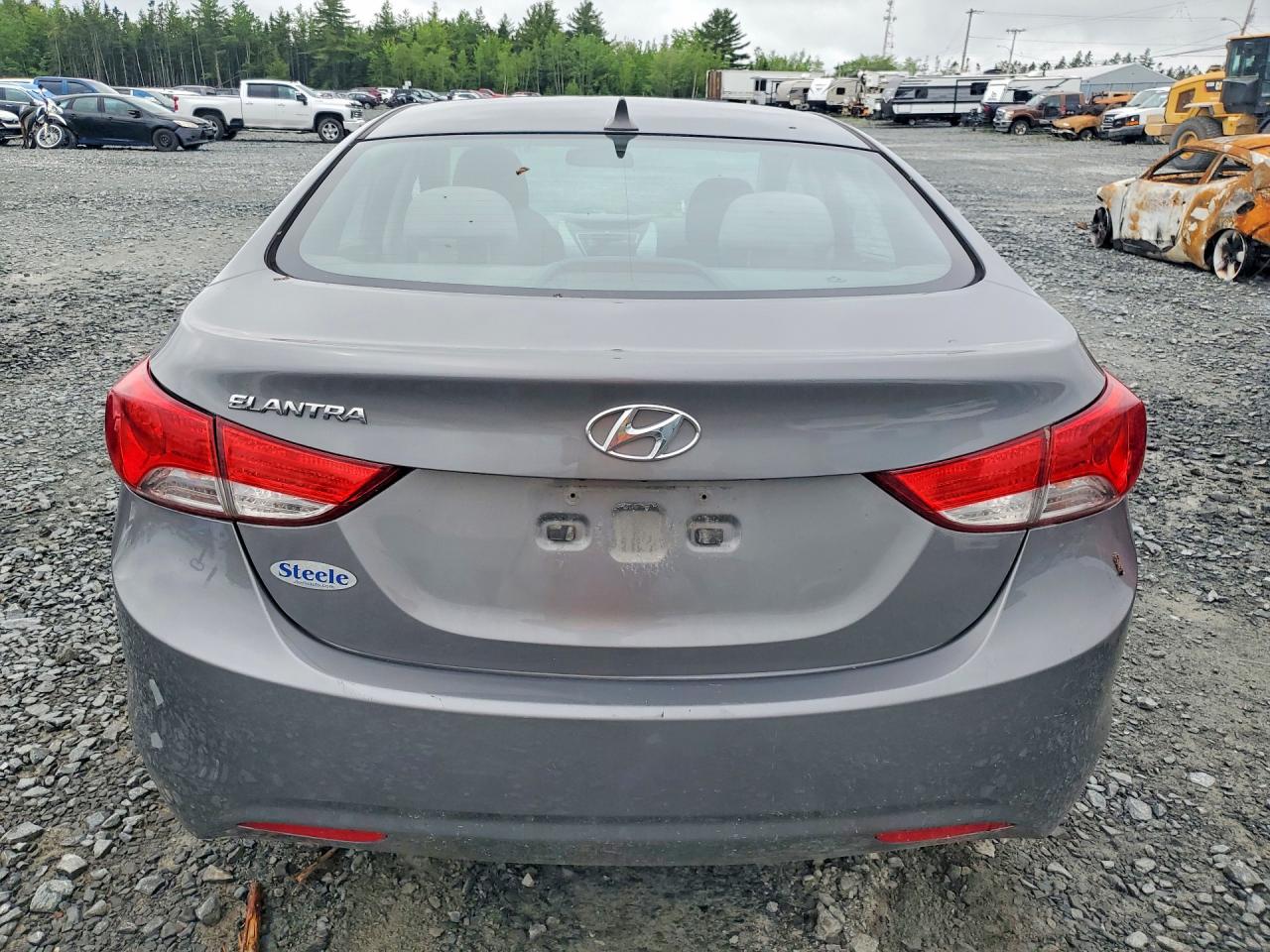 2013 Hyundai Elantra Gls Gray vin: 5NPDH4AEXDH454048