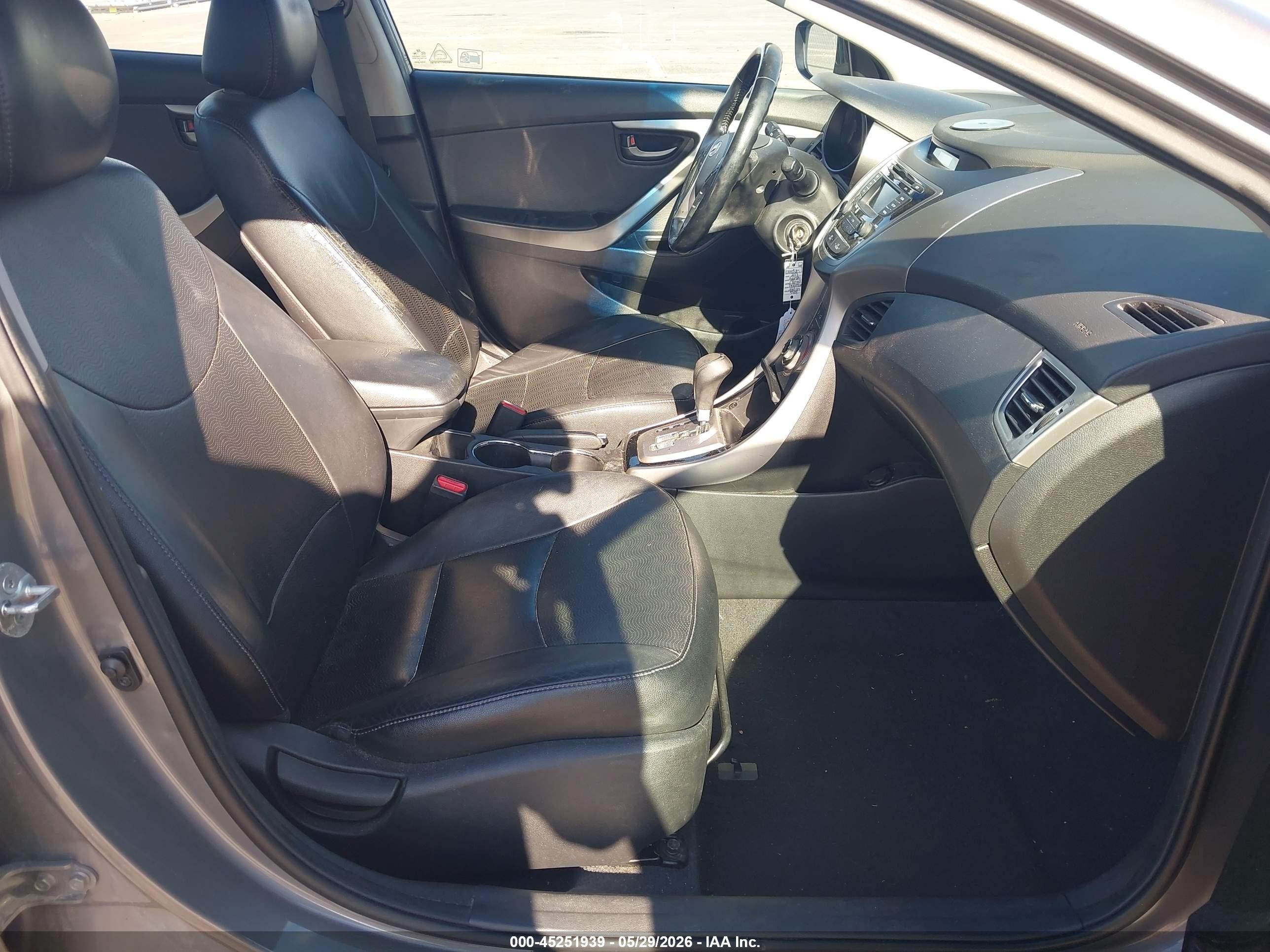 2013 Hyundai Elantra Limited Gray vin: 5NPDH4AEXDH454907