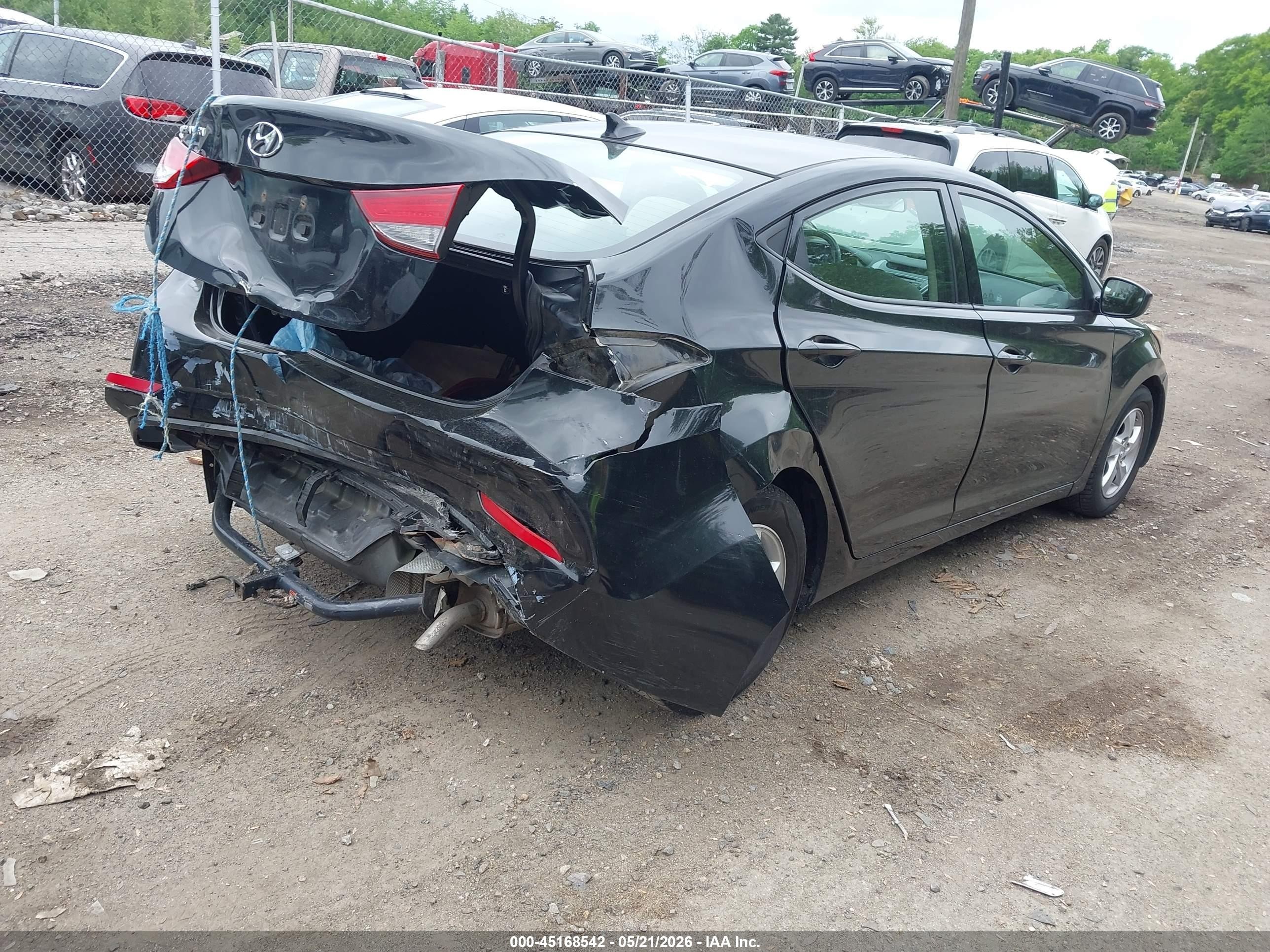 2014 Hyundai Elantra Se Black vin: 5NPDH4AEXEH449479