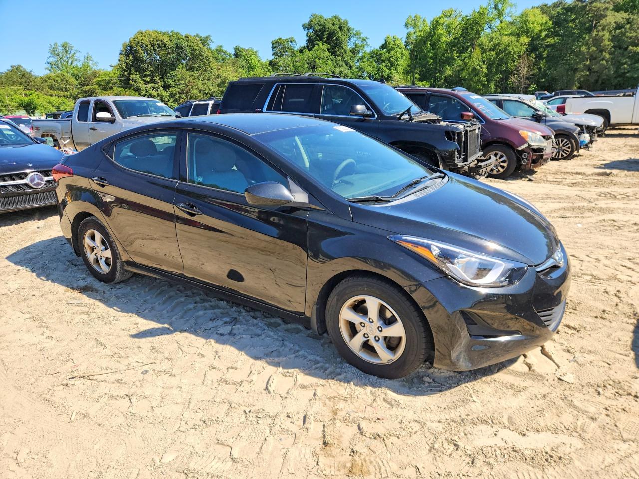 2014 Hyundai Elantra Se Black vin: 5NPDH4AEXEH460045