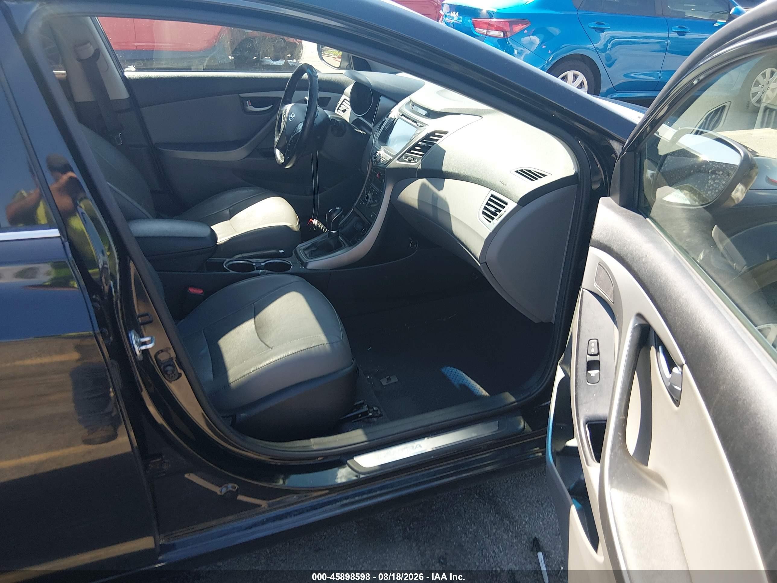 2014 Hyundai Elantra Limited Black vin: 5NPDH4AEXEH474205