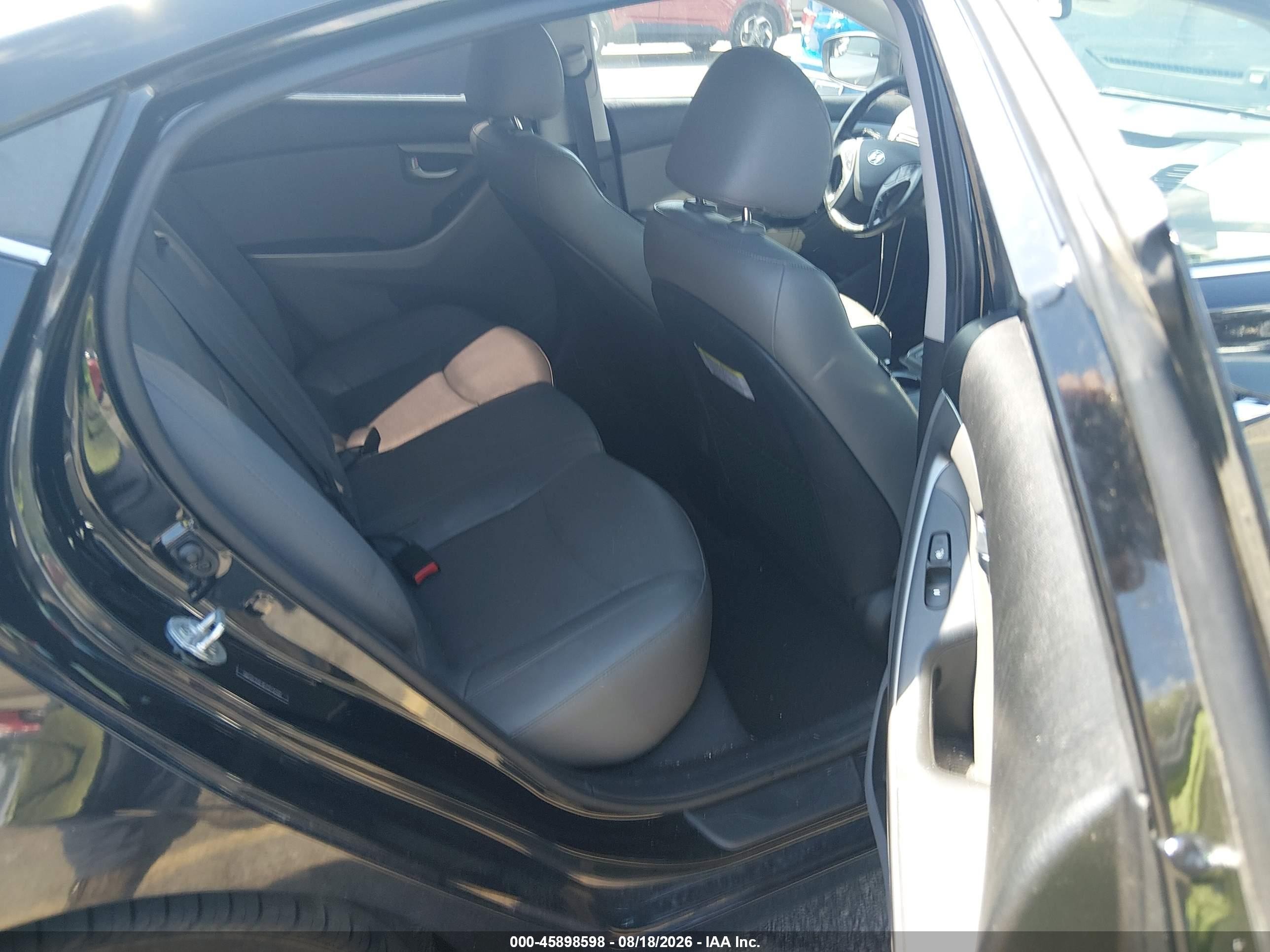 2014 Hyundai Elantra Limited Black vin: 5NPDH4AEXEH474205
