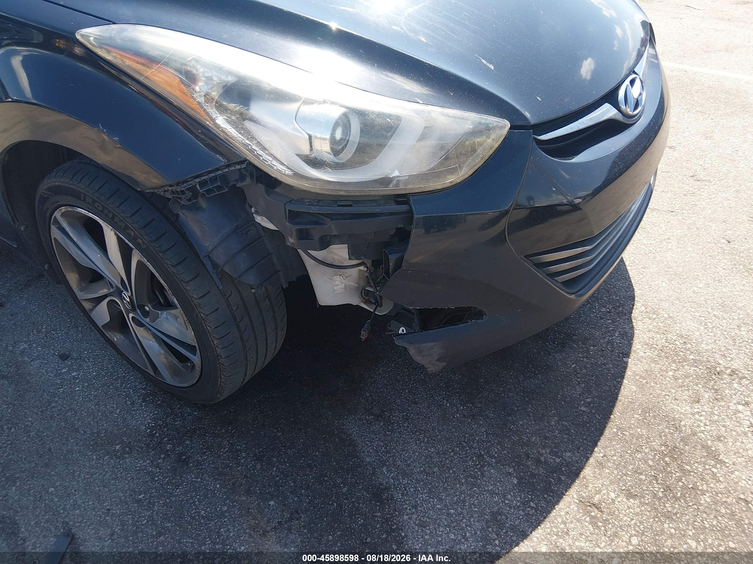 2014 Hyundai Elantra Limited Black vin: 5NPDH4AEXEH474205
