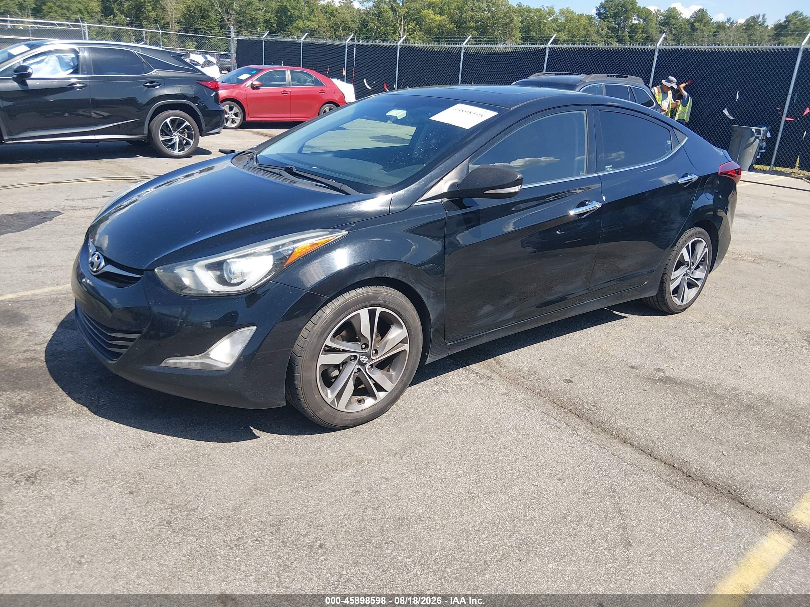 2014 Hyundai Elantra Limited Black vin: 5NPDH4AEXEH474205