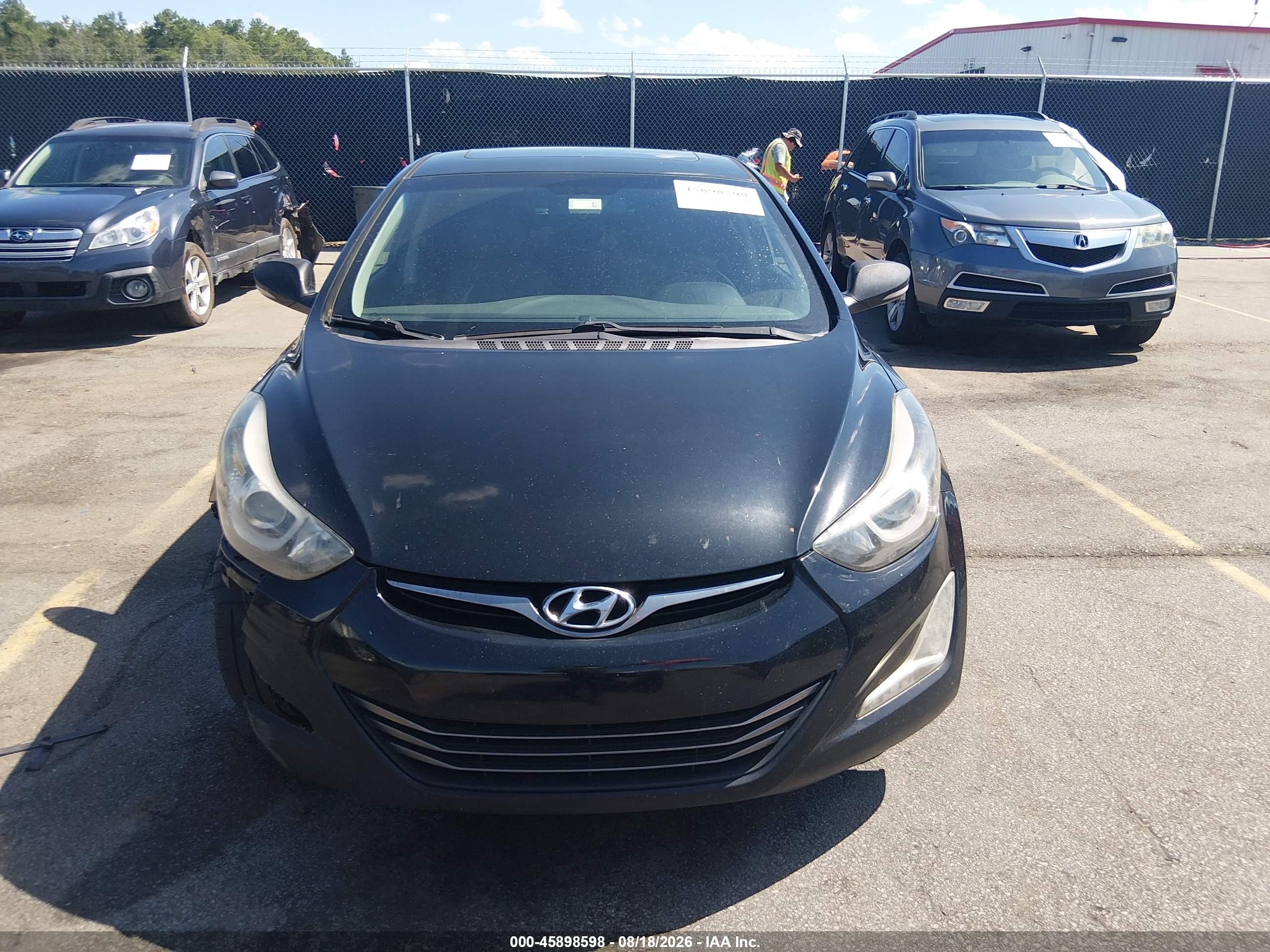 2014 Hyundai Elantra Limited Black vin: 5NPDH4AEXEH474205