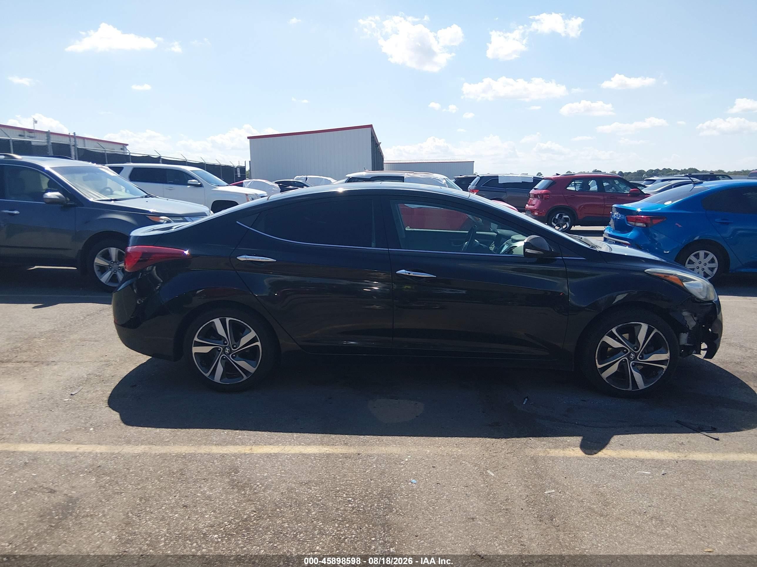 2014 Hyundai Elantra Limited Black vin: 5NPDH4AEXEH474205