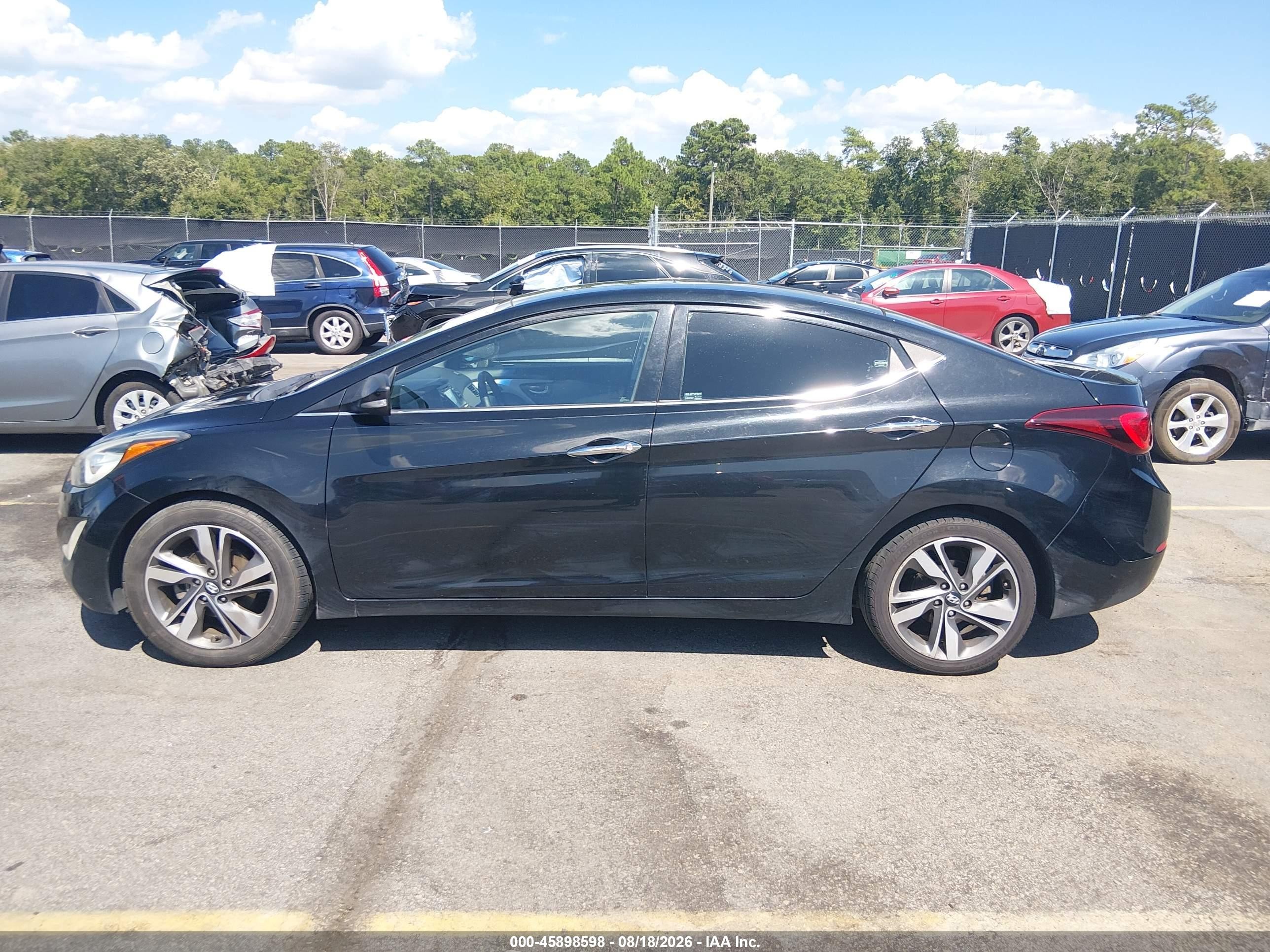 2014 Hyundai Elantra Limited Black vin: 5NPDH4AEXEH474205