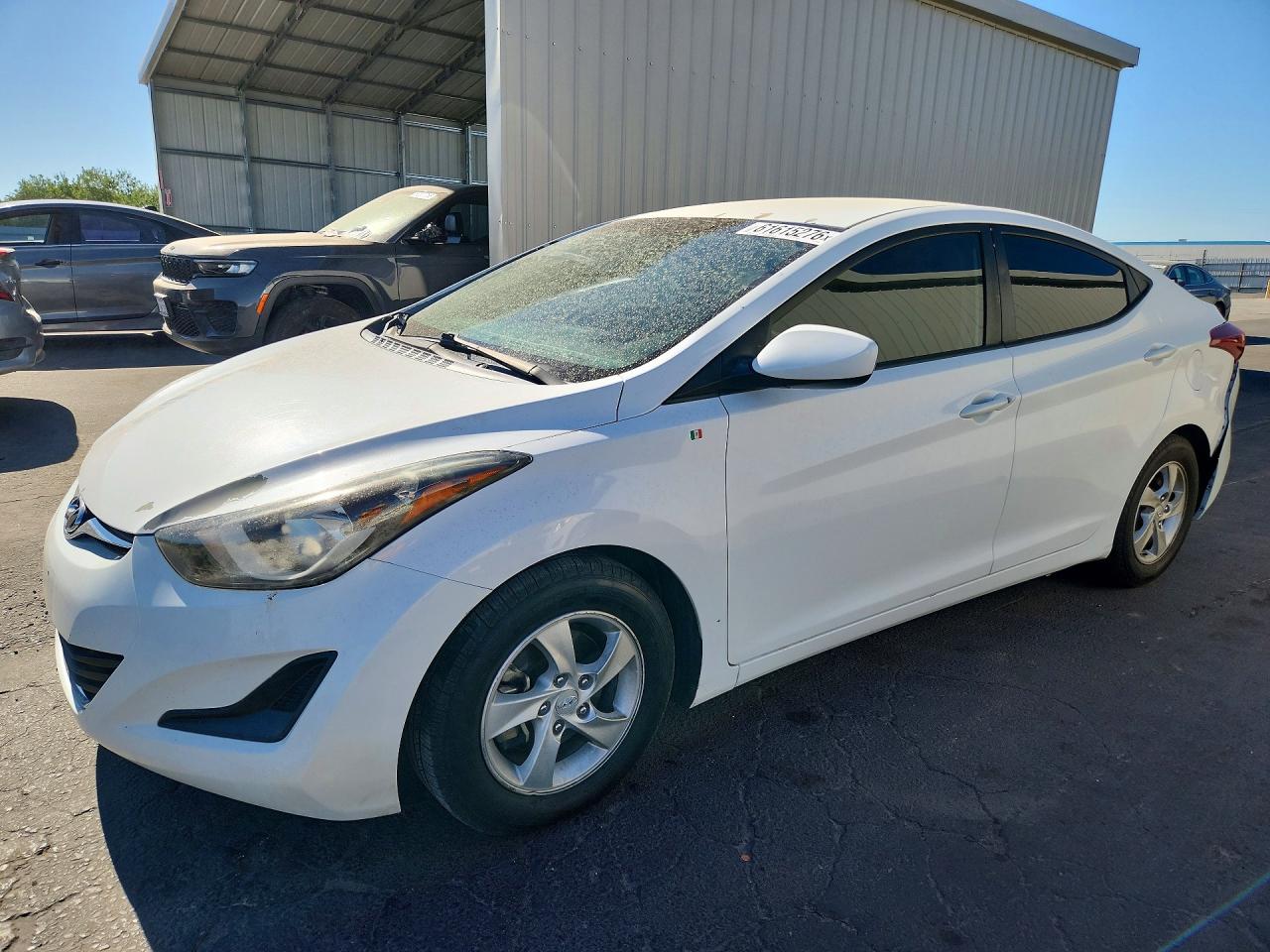 2014 Hyundai Elantra Se White vin: 5NPDH4AEXEH486094