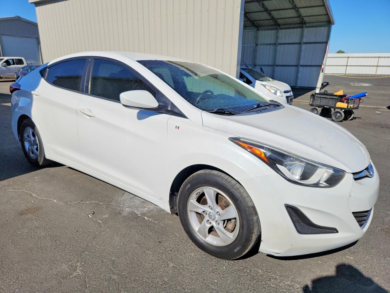2014 Hyundai Elantra Se White vin: 5NPDH4AEXEH486094