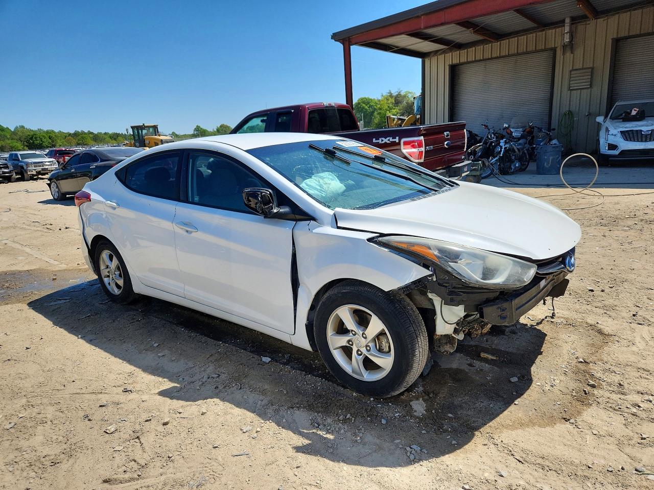 2014 Hyundai Elantra Se White vin: 5NPDH4AEXEH496849