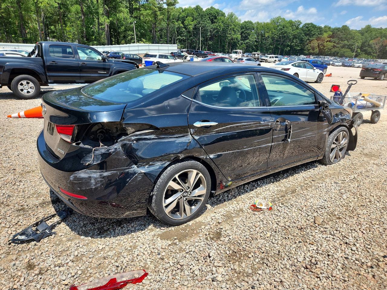2014 Hyundai Elantra Limited Black vin: 5NPDH4AEXEH496978