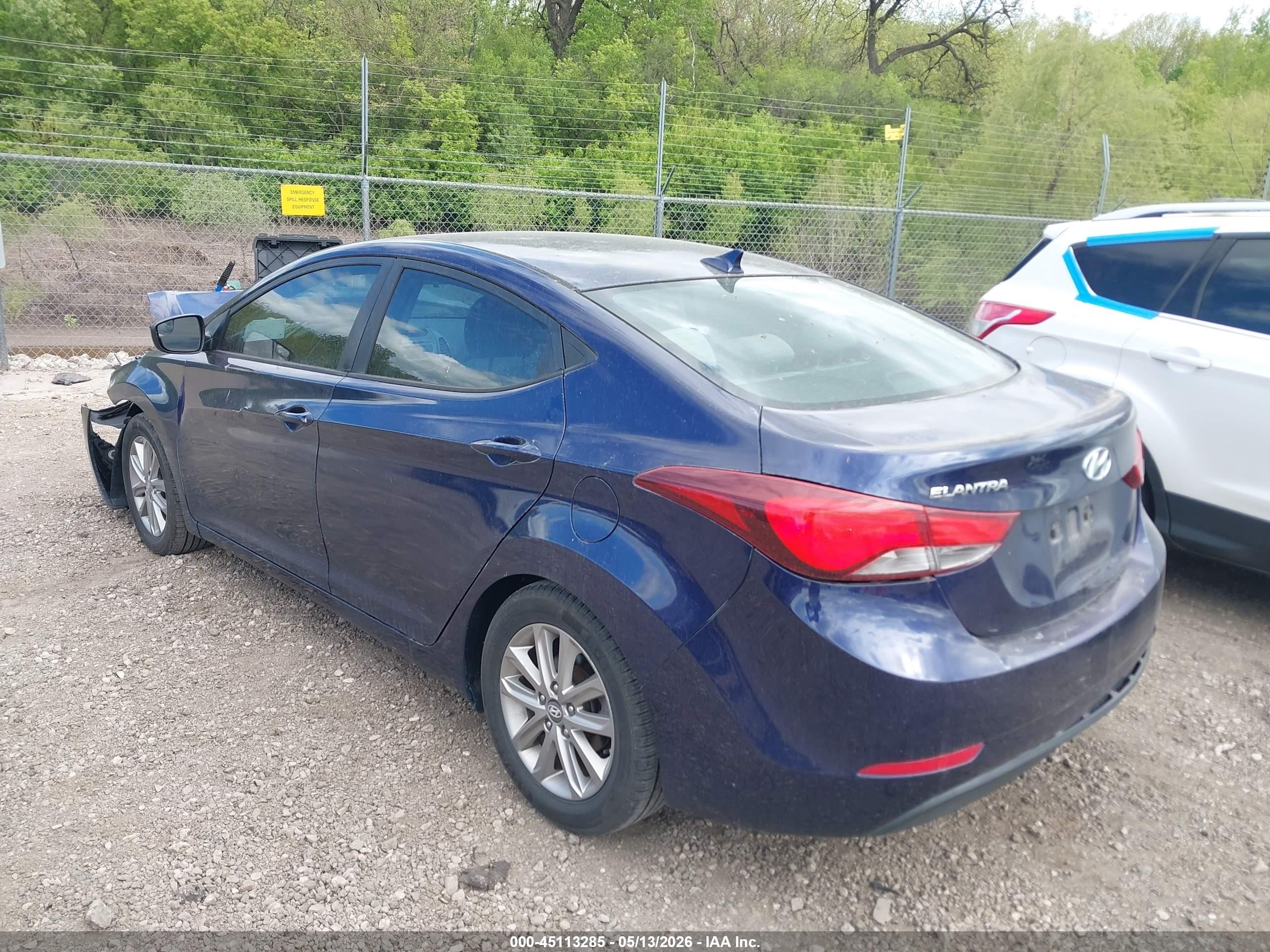 2014 Hyundai Elantra Se Blue vin: 5NPDH4AEXEH497371
