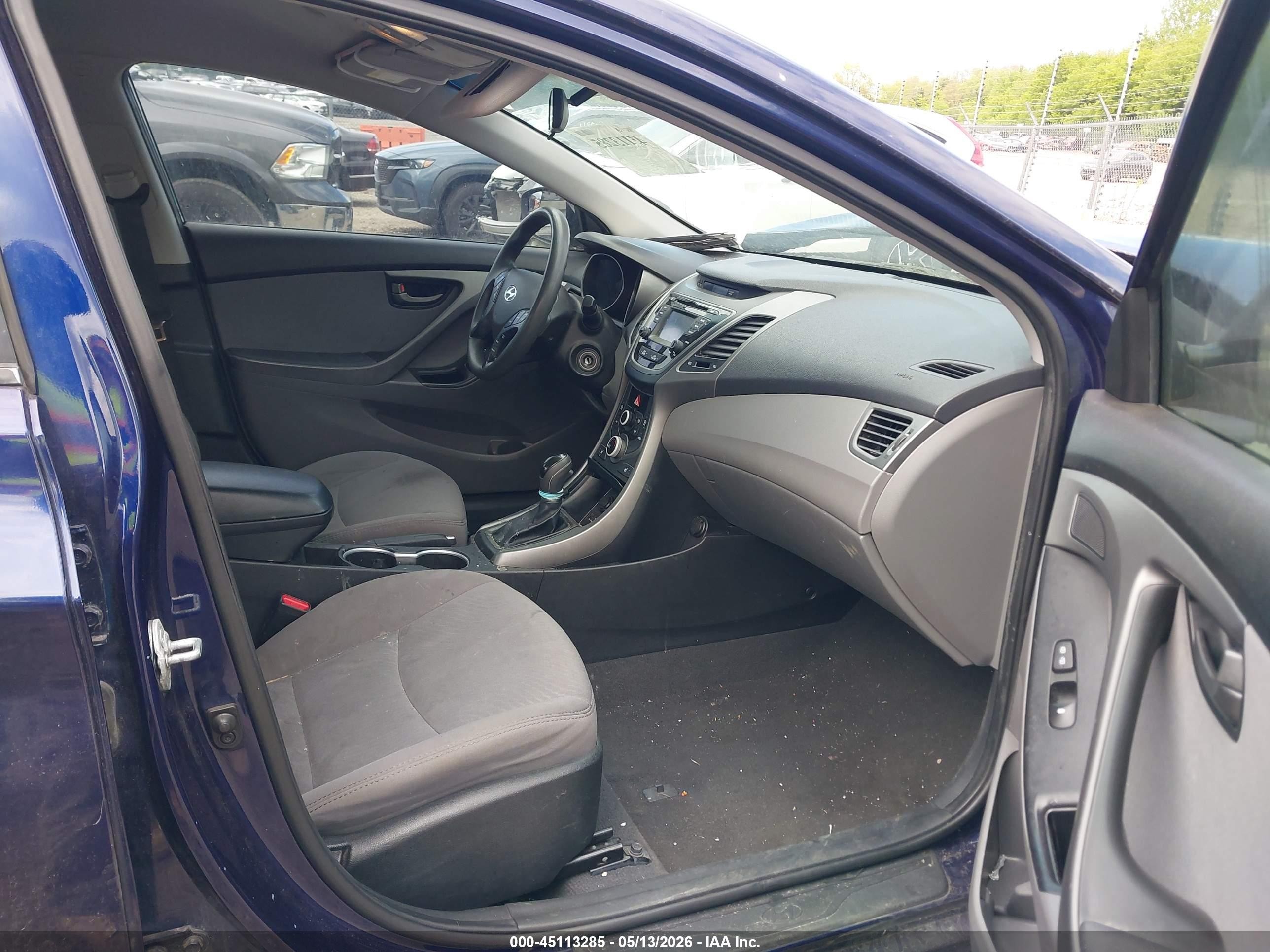 2014 Hyundai Elantra Se Blue vin: 5NPDH4AEXEH497371