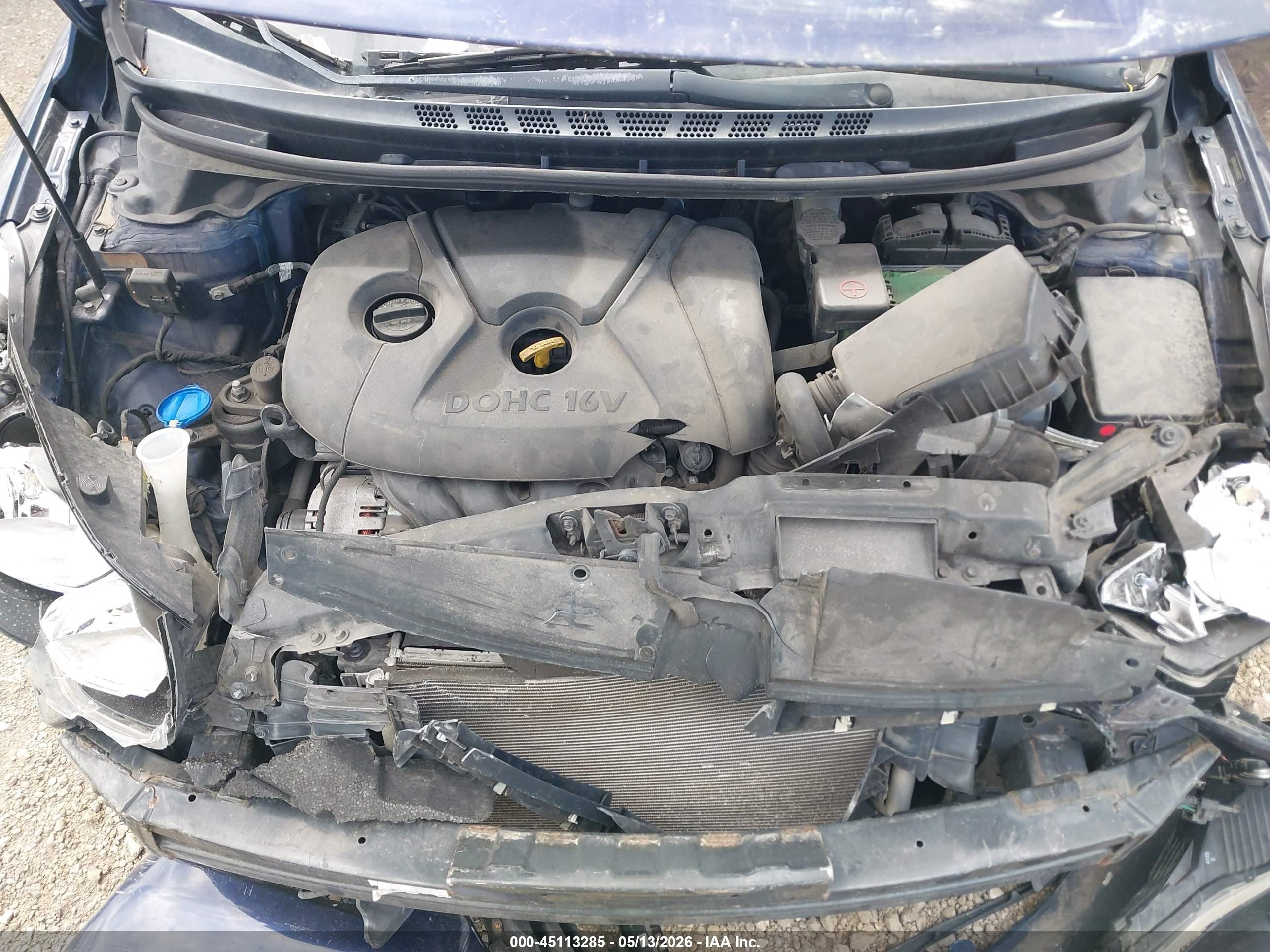 2014 Hyundai Elantra Se Blue vin: 5NPDH4AEXEH497371