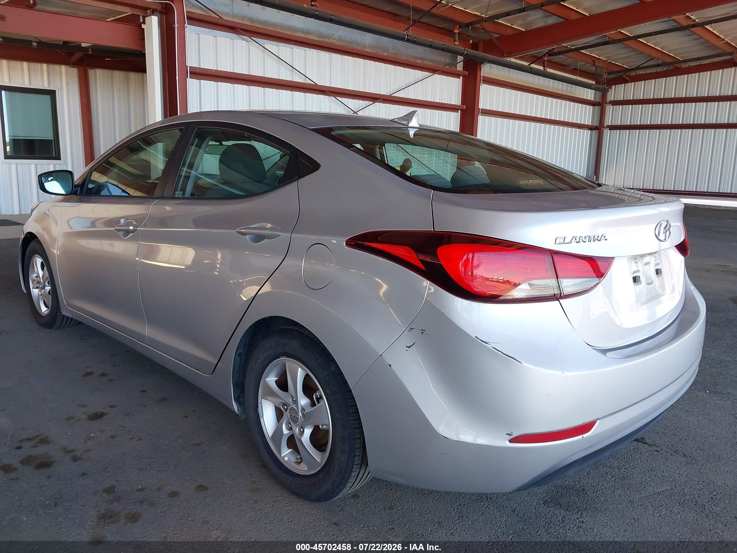 2014 Hyundai Elantra Se Silver vin: 5NPDH4AEXEH502830