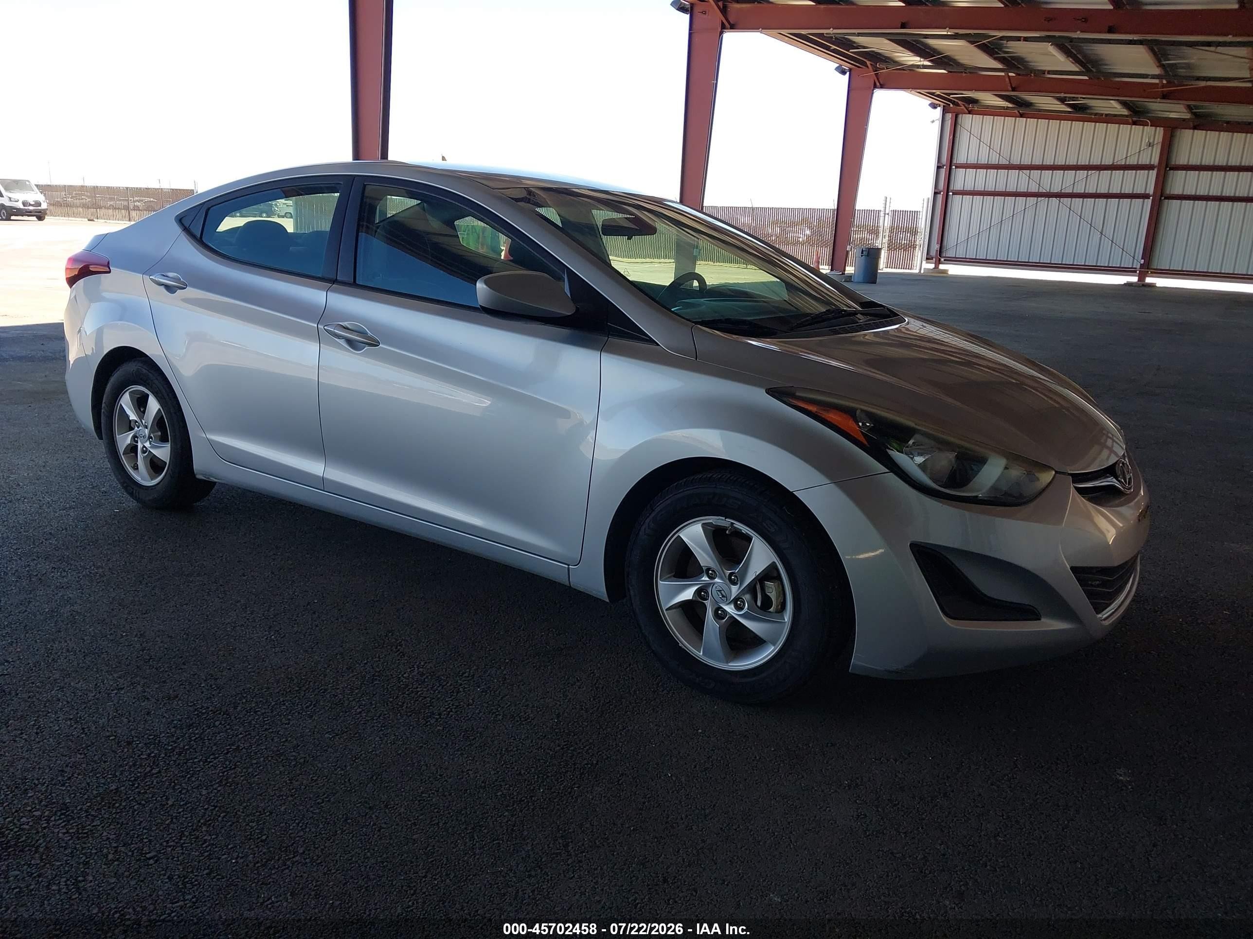 2014 Hyundai Elantra Se Silver vin: 5NPDH4AEXEH502830